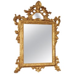 Antique Mirror in legno dorato di Venezia, Italia, 1730 circa