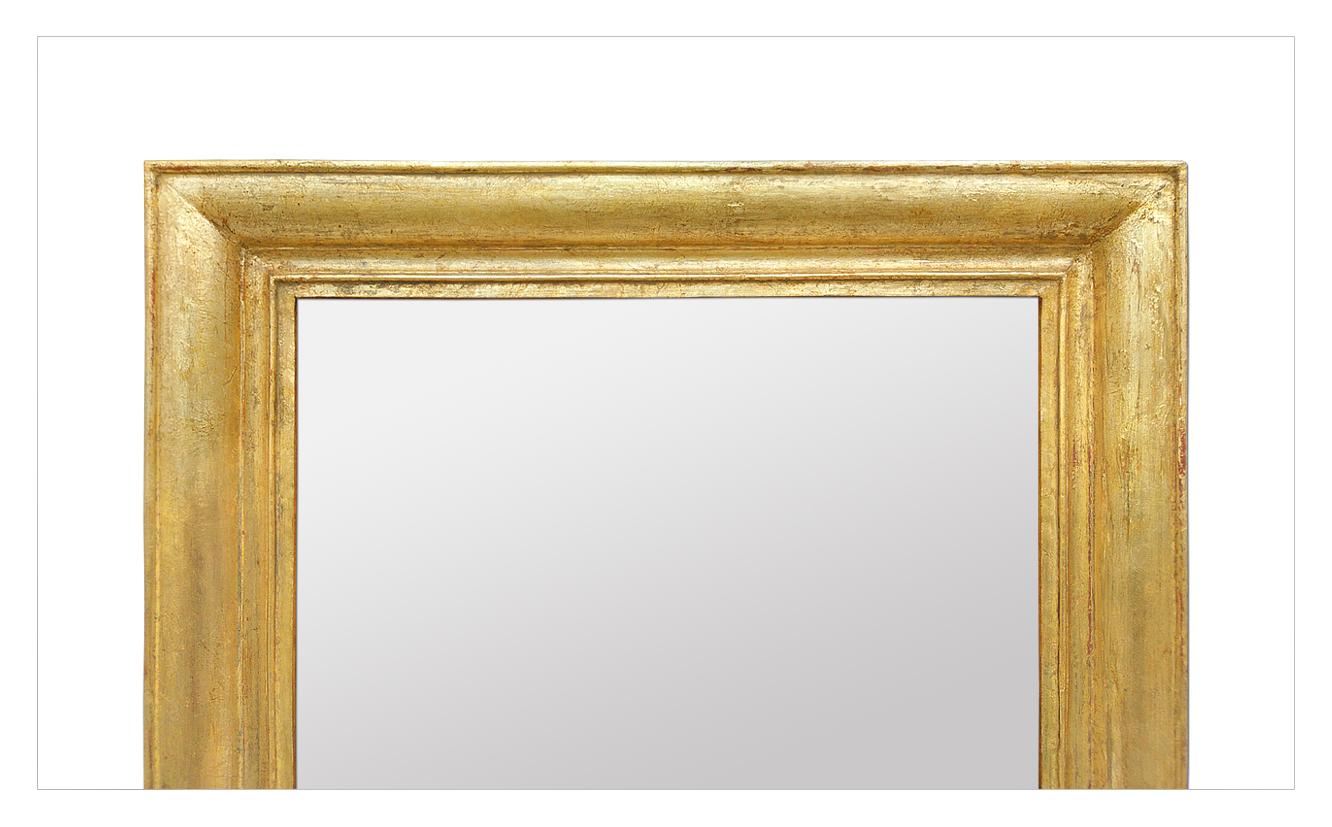Antiker Spiegel aus vergoldetem Holz im Louis-Philippe-Stil, um 1870 (Louis Philippe) im Angebot