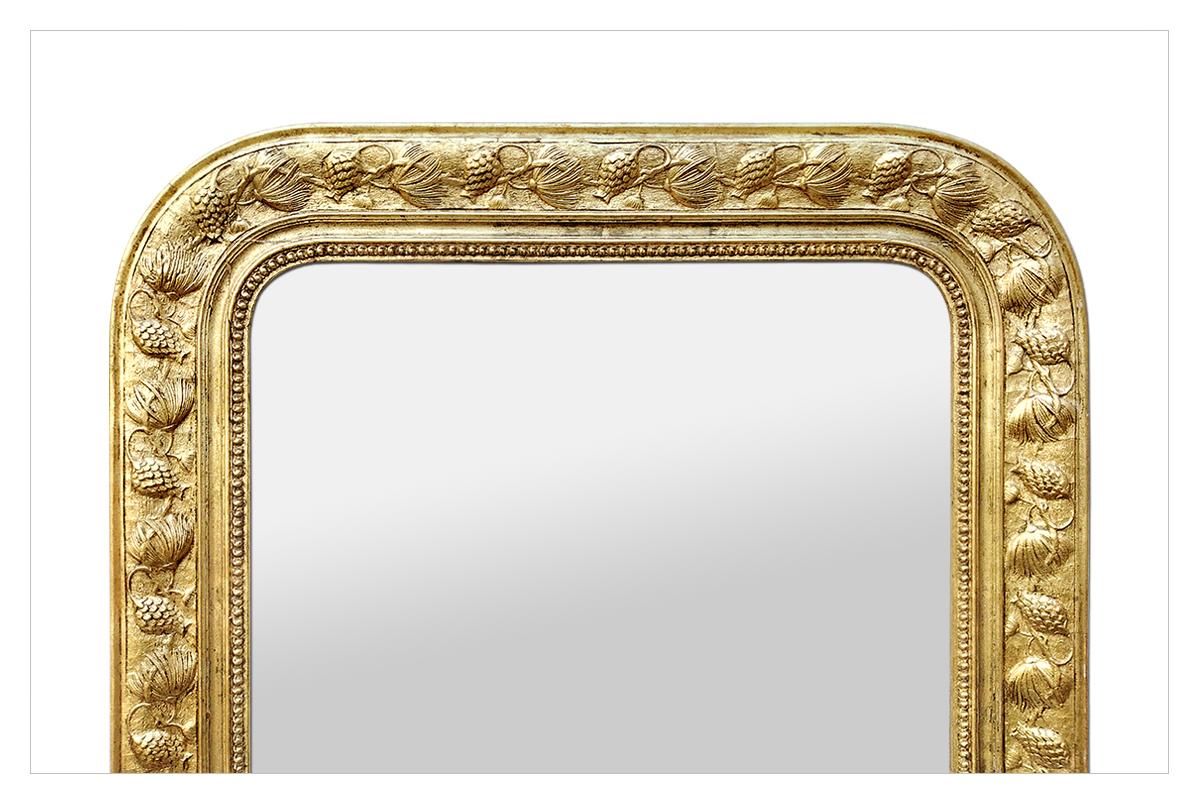 Louis Philippe Antique Giltwood Mirror Louis-Philippe Style, circa 1930 For Sale