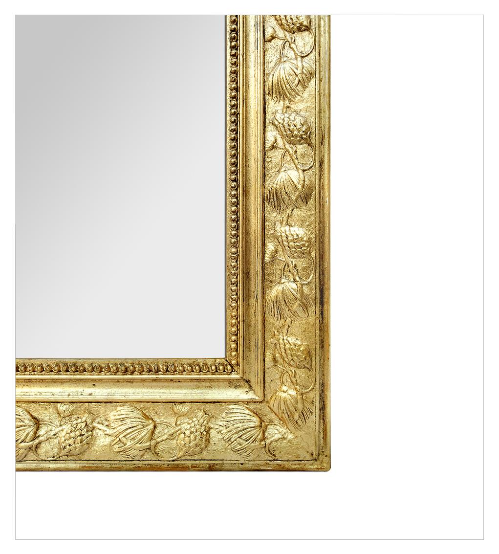 Mid-20th Century Antique Giltwood Mirror Louis-Philippe Style, circa 1930 For Sale