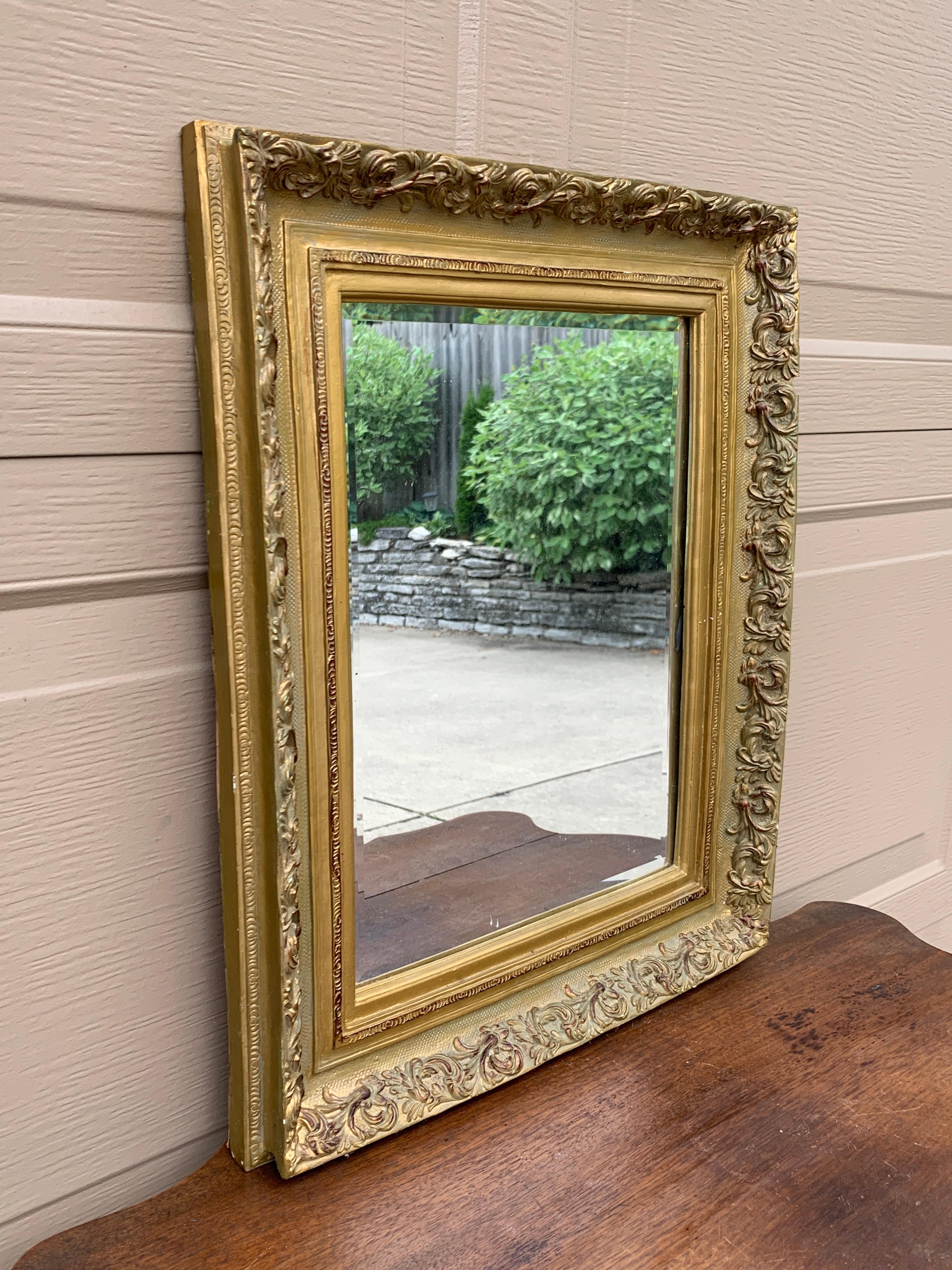 American Antique Giltwood Wall Mirror, Early 20th Century For Sale