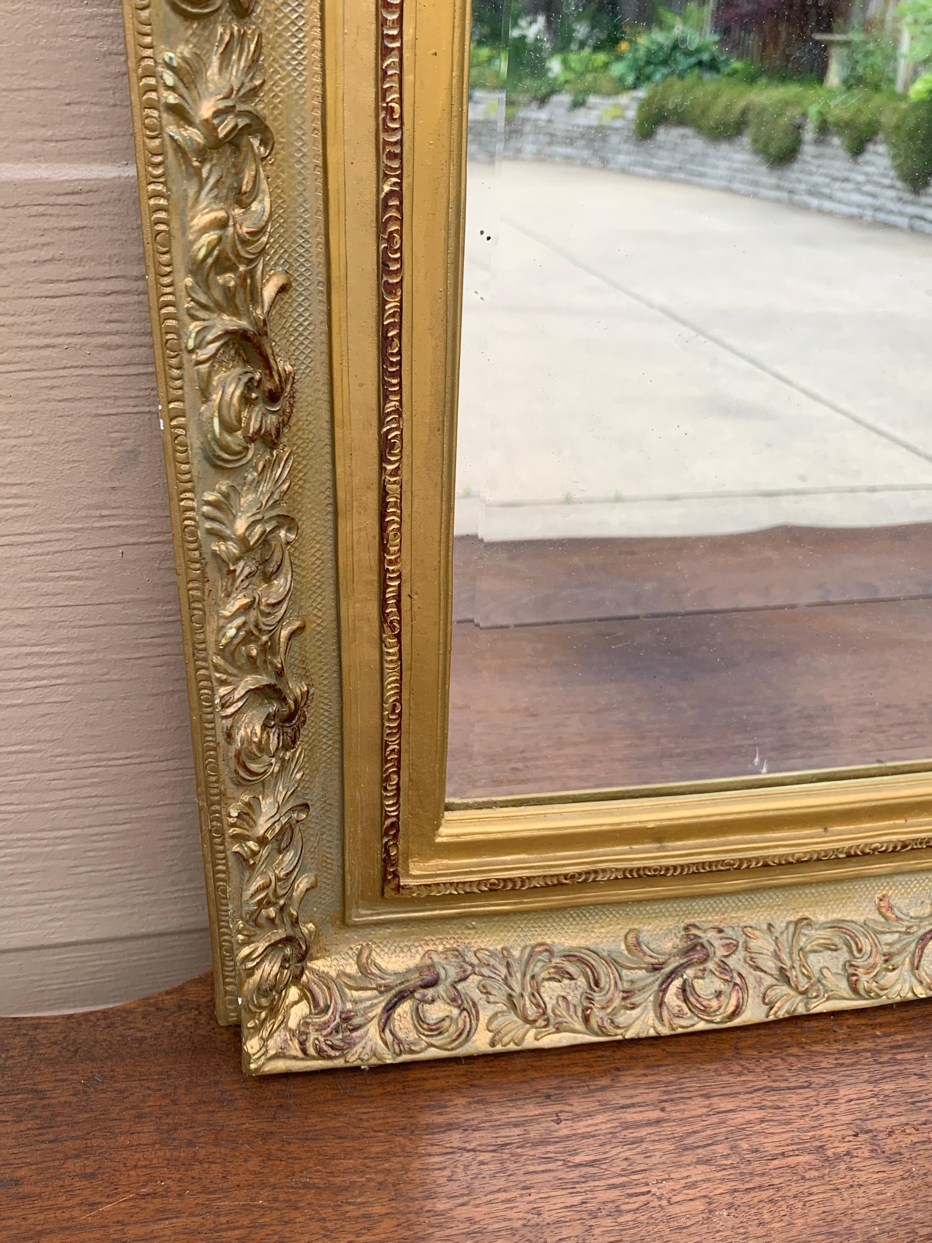 Antique Giltwood Wall Mirror, Early 20th Century For Sale 1