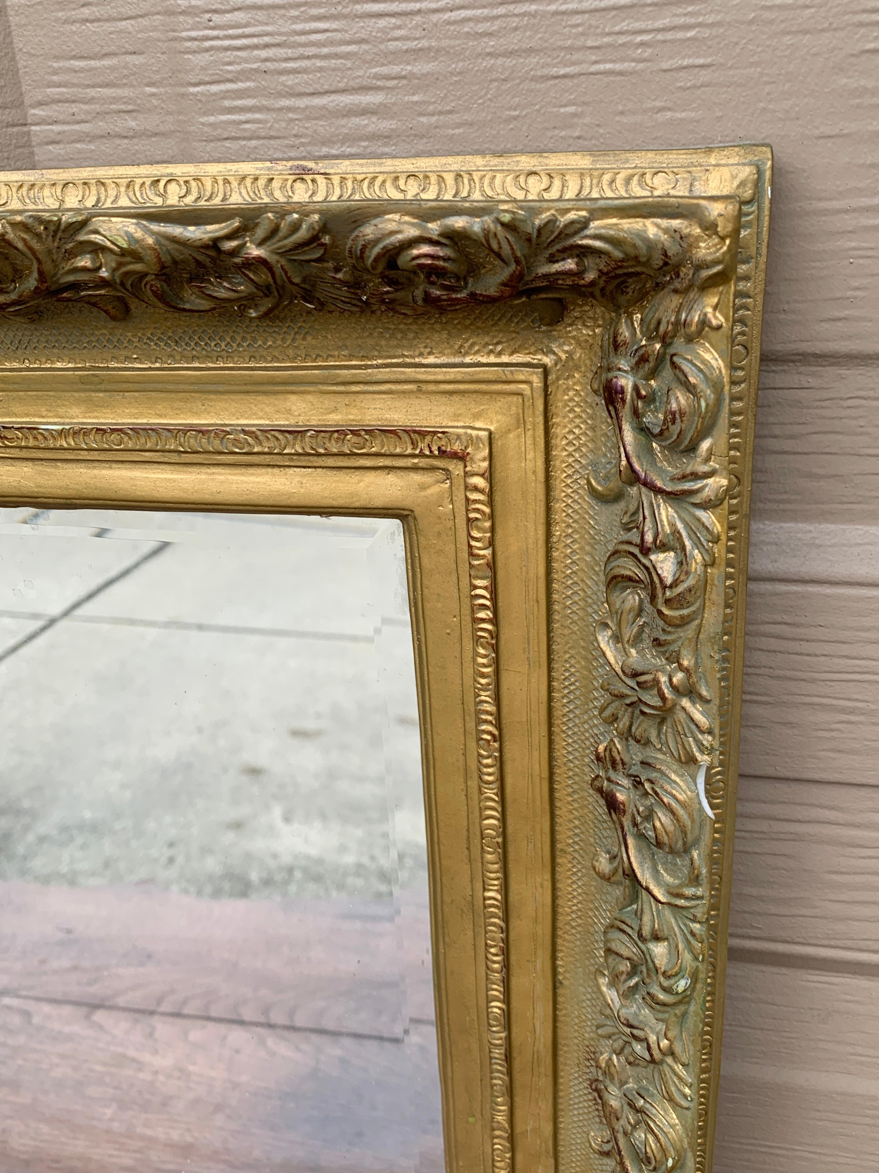 Antique Giltwood Wall Mirror, Early 20th Century For Sale 2