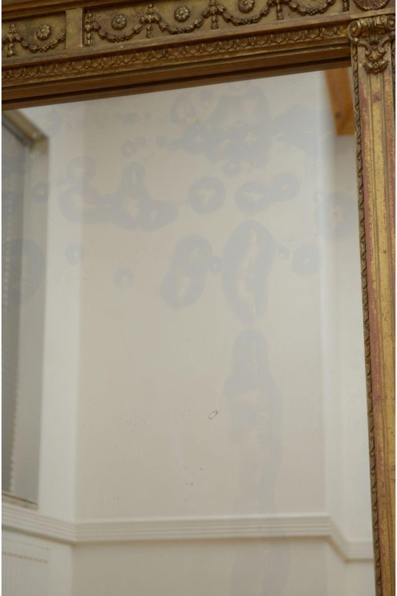 Antique Giltwood Wall Mirror H130cm For Sale 5