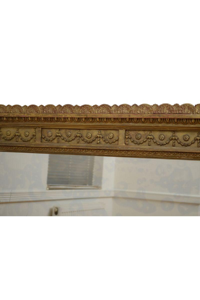 Antique Giltwood Wall Mirror H130cm For Sale 3