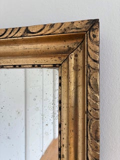 Antique French Giltwood Wall Mirror in Gold