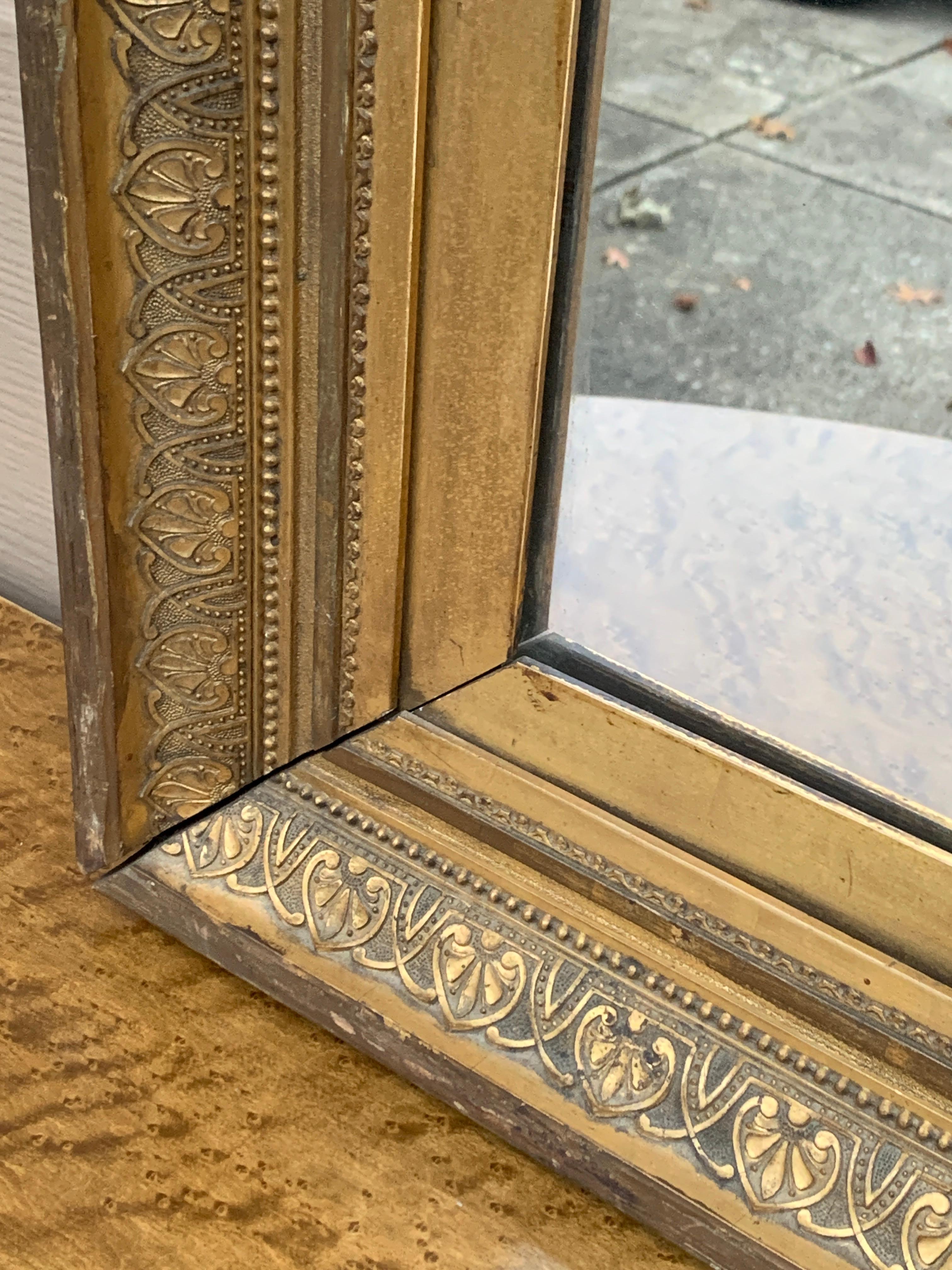 Specchio da parete in legno dorato, fine XIX secolo in vendita 5