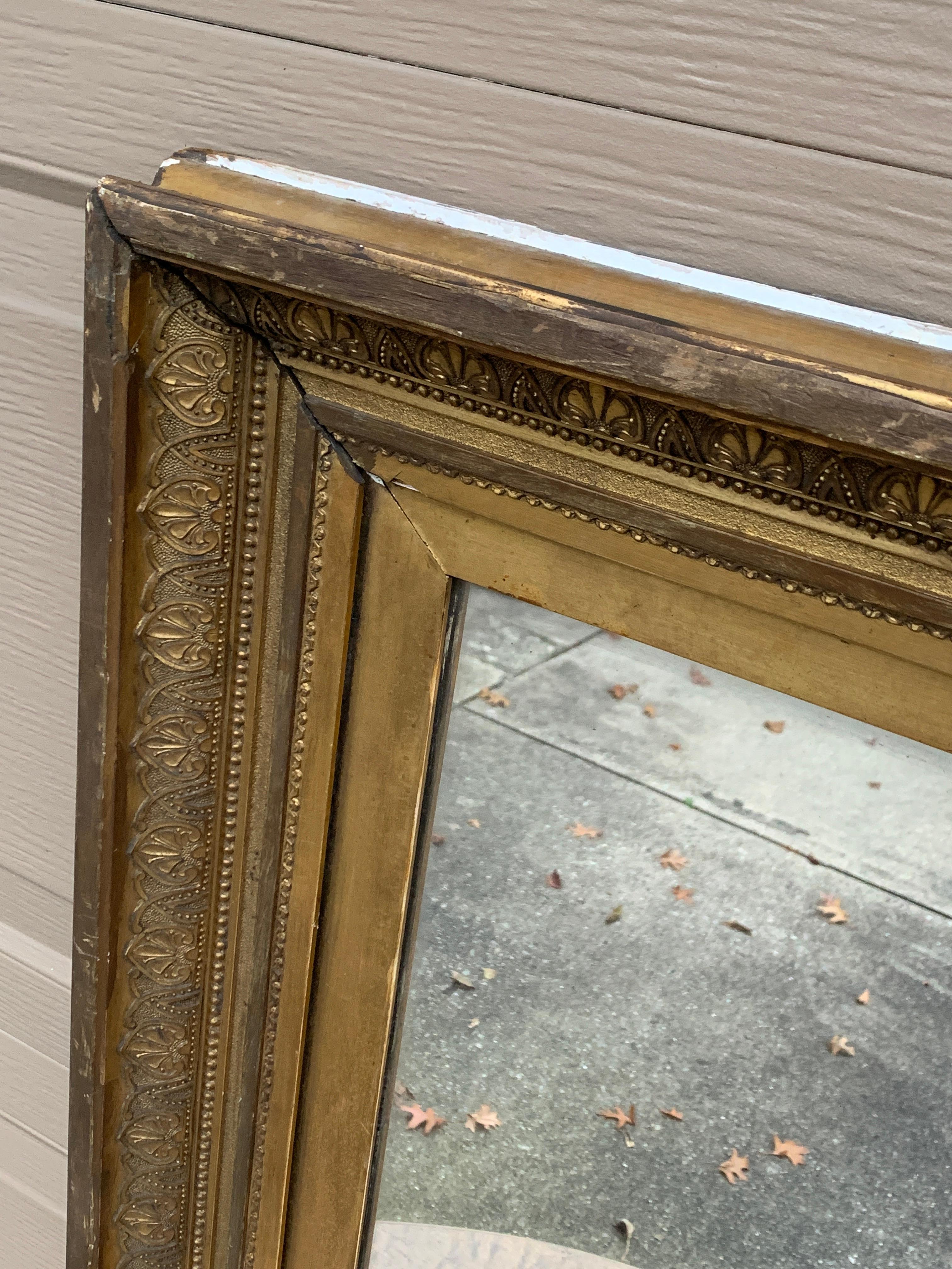 Specchio da parete in legno dorato, fine XIX secolo in vendita 2