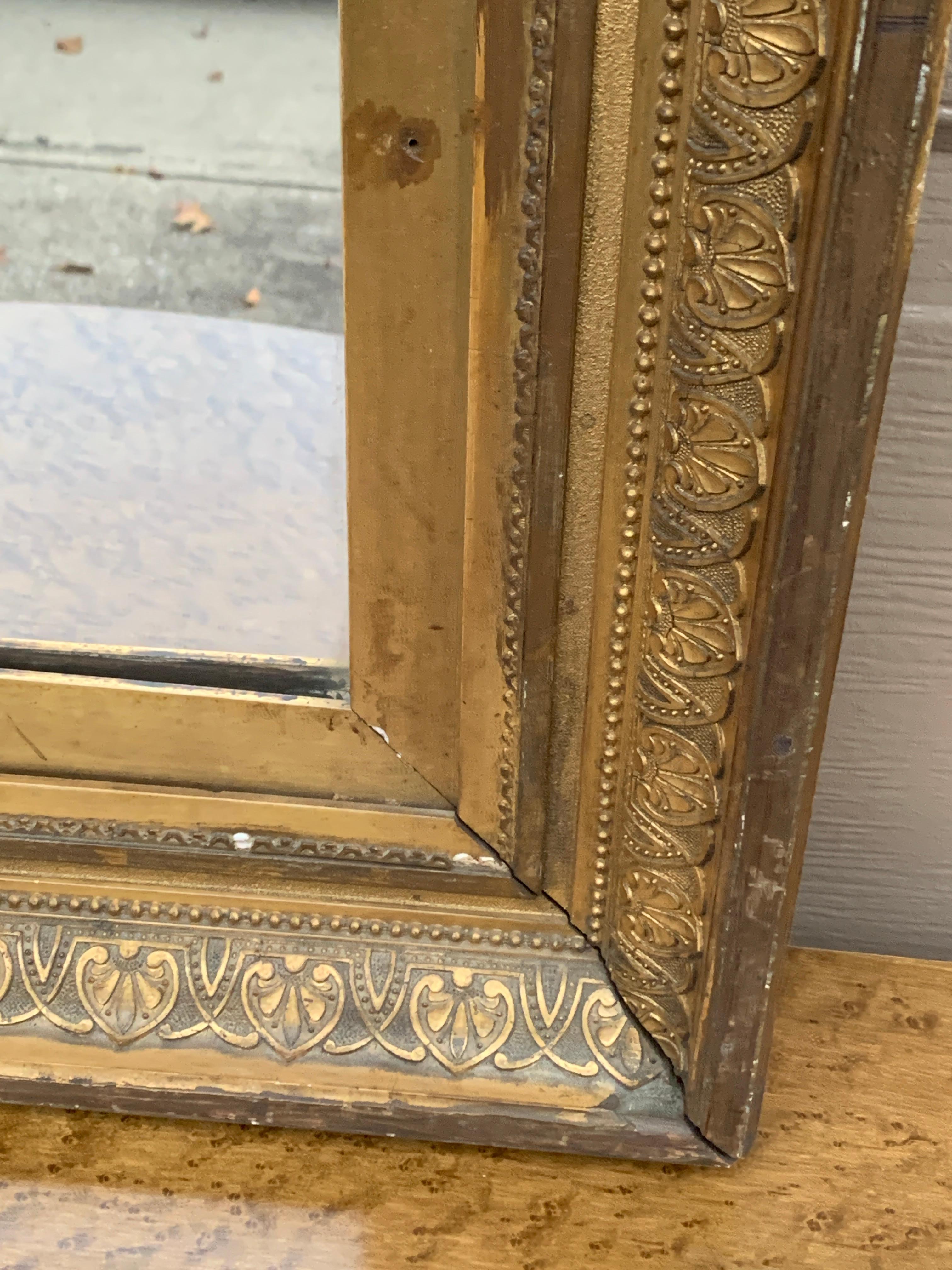 Specchio da parete in legno dorato, fine XIX secolo in vendita 4