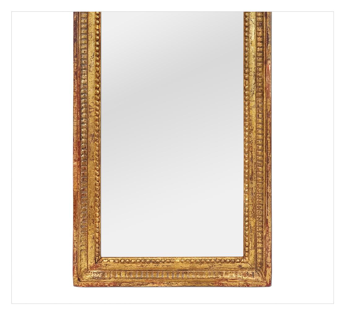 Antiguo Espejo de Pared de Madera Dorada, Estilo Luis XVI, circa 1900 principios del siglo XX en venta