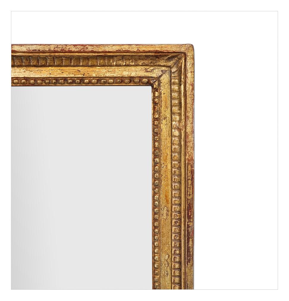 Antiguo Espejo de Pared de Madera Dorada, Estilo Luis XVI, circa 1900 Francés en venta