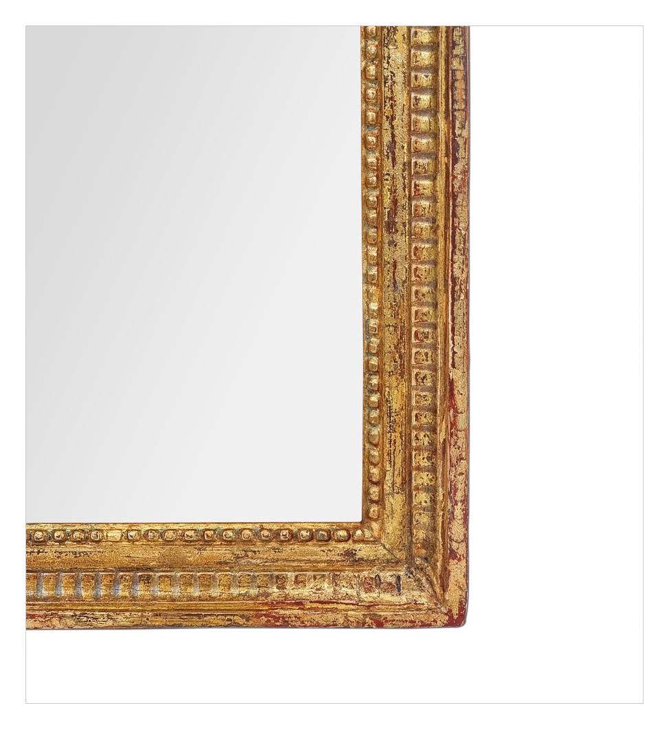 Antiguo Espejo de Pared de Madera Dorada, Estilo Luis XVI, circa 1900 Madera dorada en venta