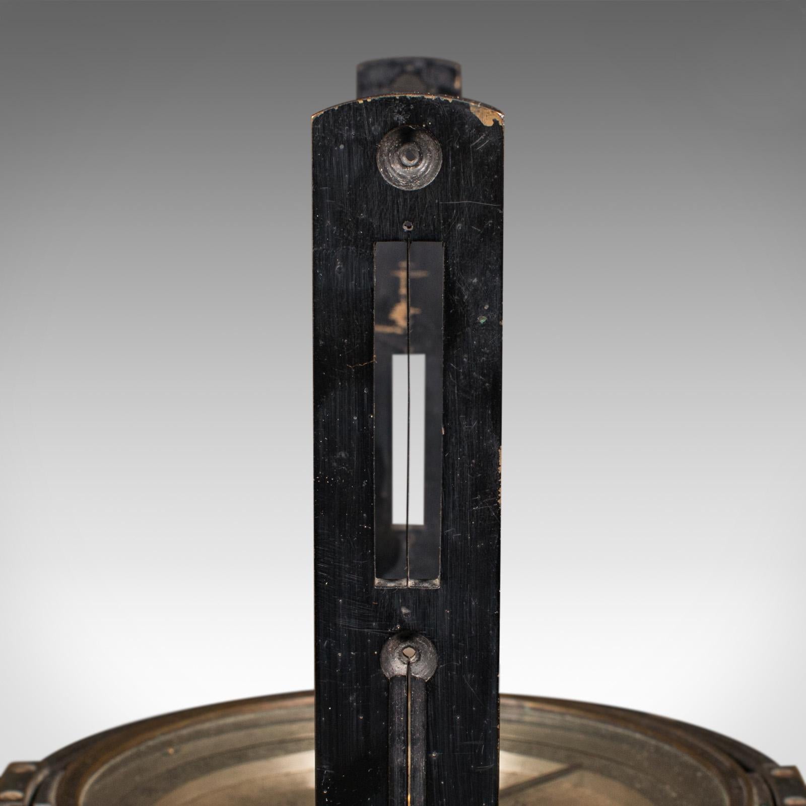 Antique Gimballed Compass, English, Brass Scientific Instrument, Victorian, 1900 4