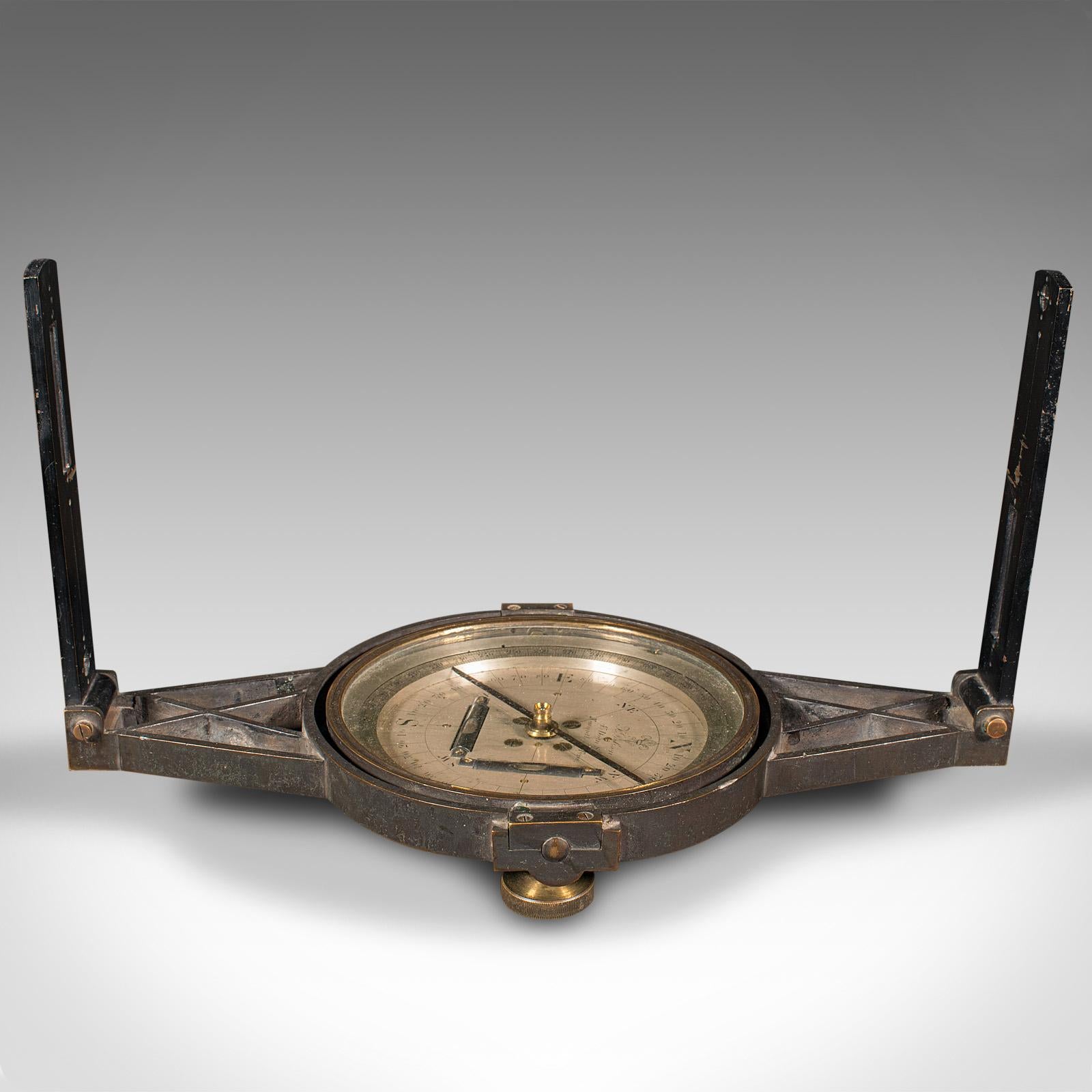 Antique Gimballed Compass, English, Brass Scientific Instrument, Victorian, 1900 In Good Condition In Hele, Devon, GB