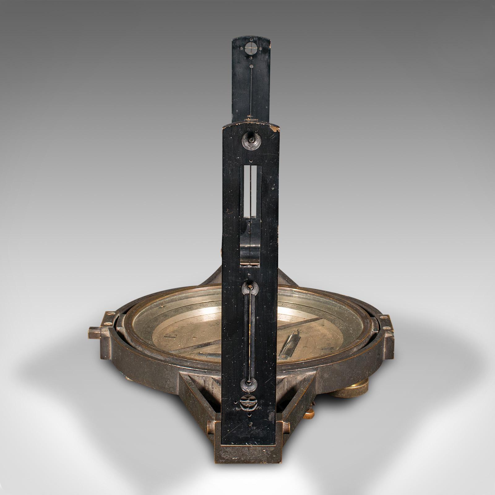 Antique Gimballed Compass, English, Brass Scientific Instrument, Victorian, 1900 1
