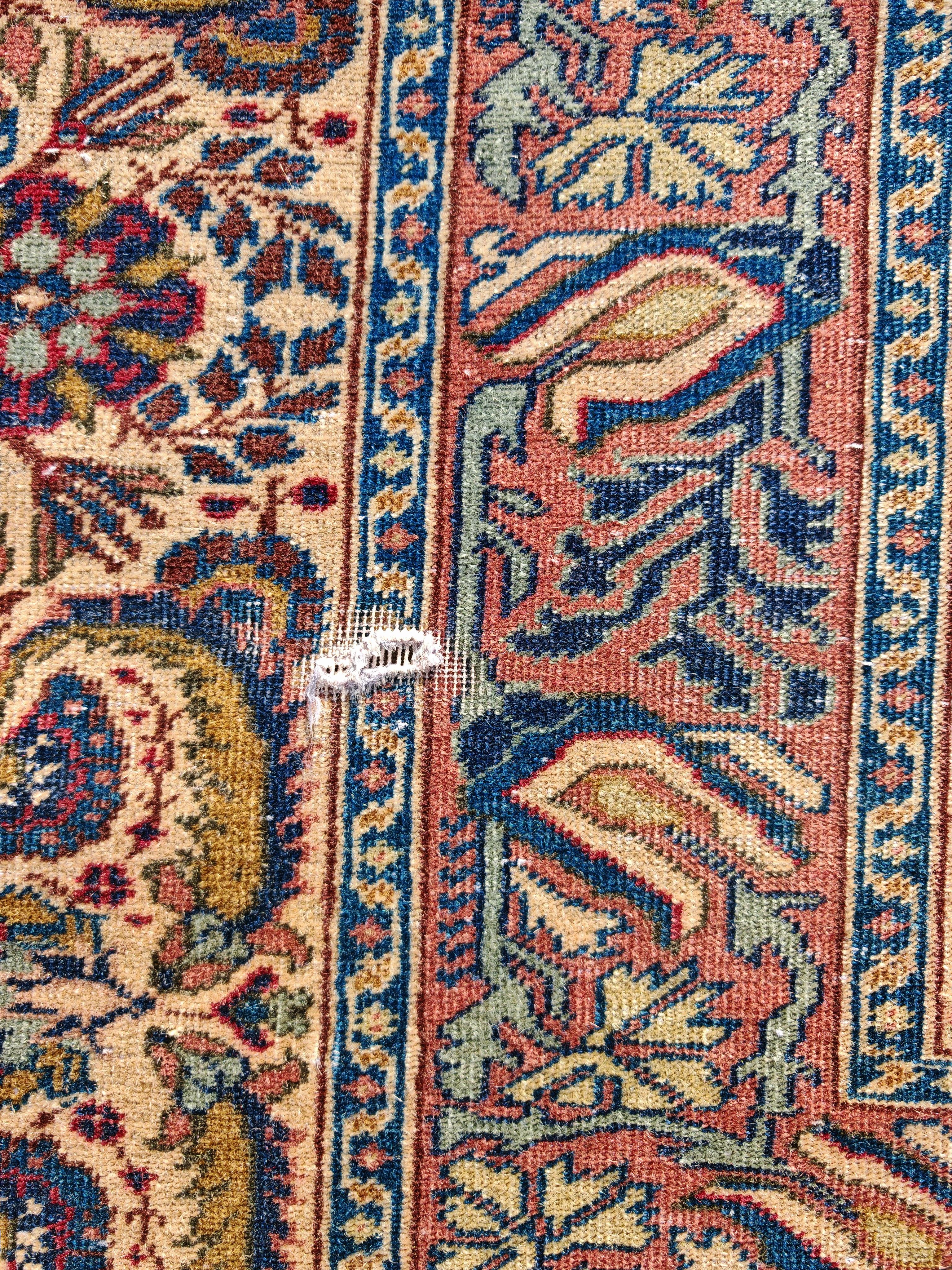 Antique Giordes prayer rug, hand-knotted 100% wool, Turkey 1910s en venta 5