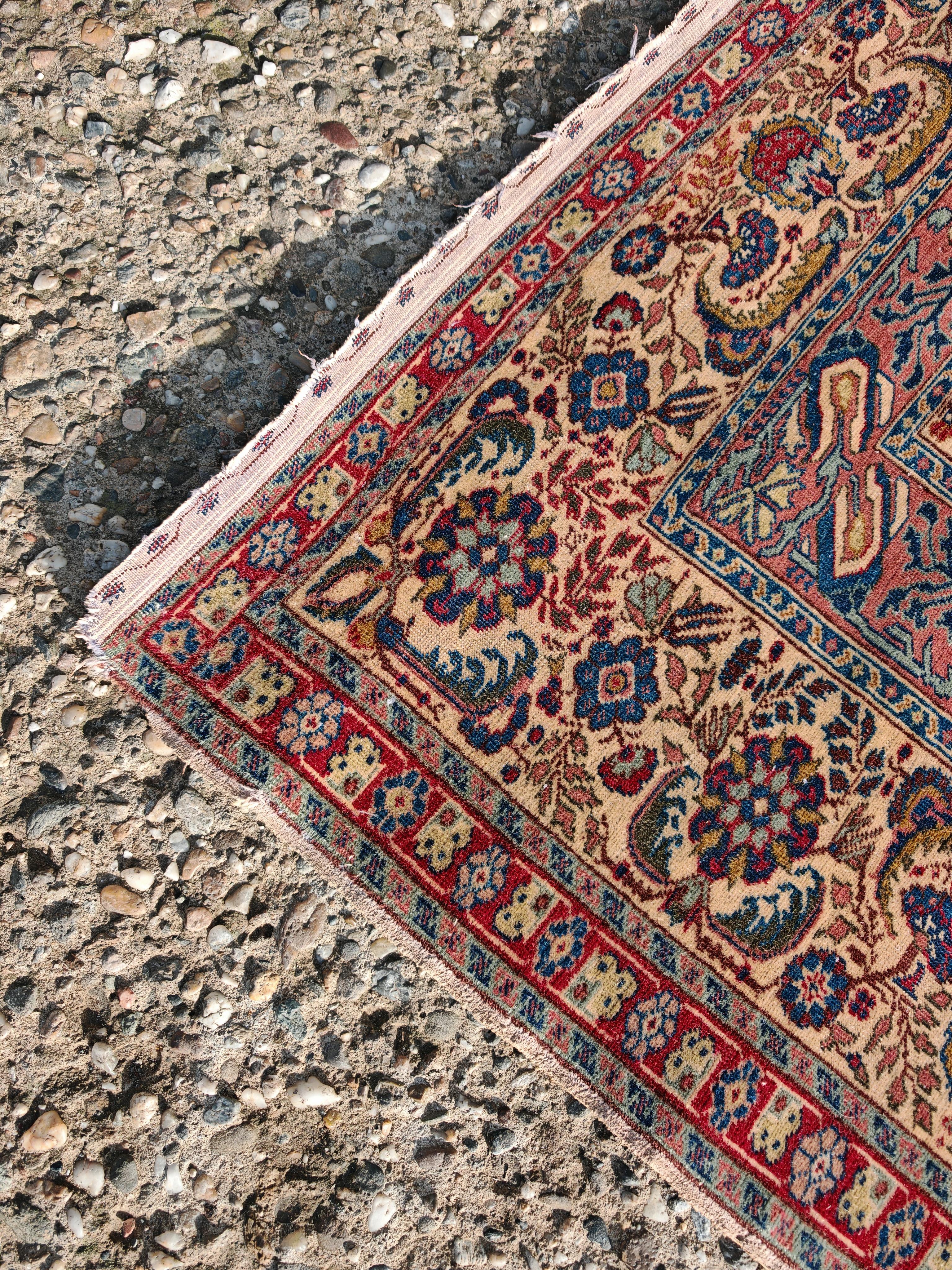 Antique Giordes prayer rug, hand-knotted 100% wool, Turkey 1910s Lana en venta