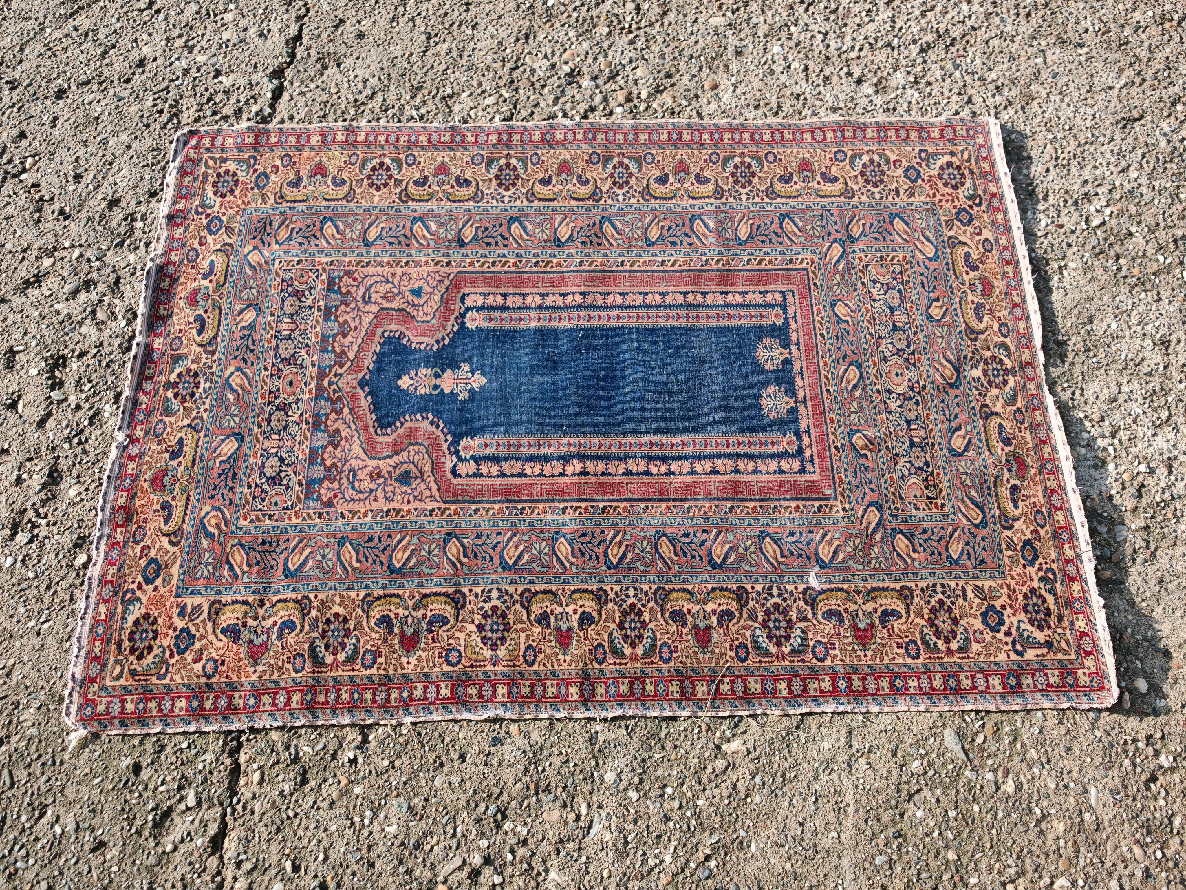 Antique Giordes prayer rug, hand-knotted 100% wool, Turkey 1910s en venta 1