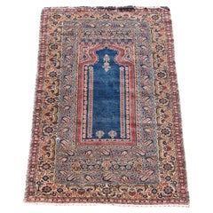 Antique Giordes prayer rug, hand-knotted 100% wool, Turkey 1910s