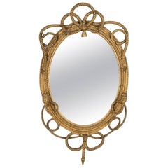 Antique Girandole Wall Mirror Georgian Gilt Gesso Nautical Overtones, circa 1820