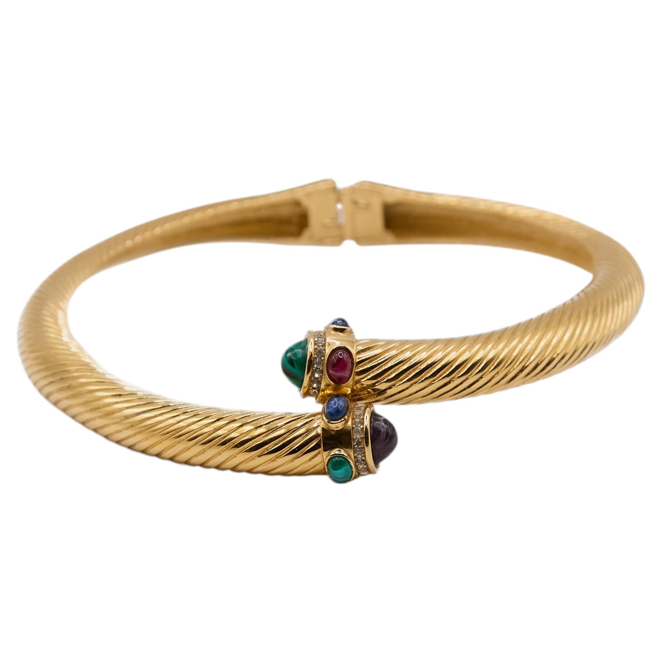 Collana girocollo d'oro Givenchy d'epoca, design vintage, stile unico