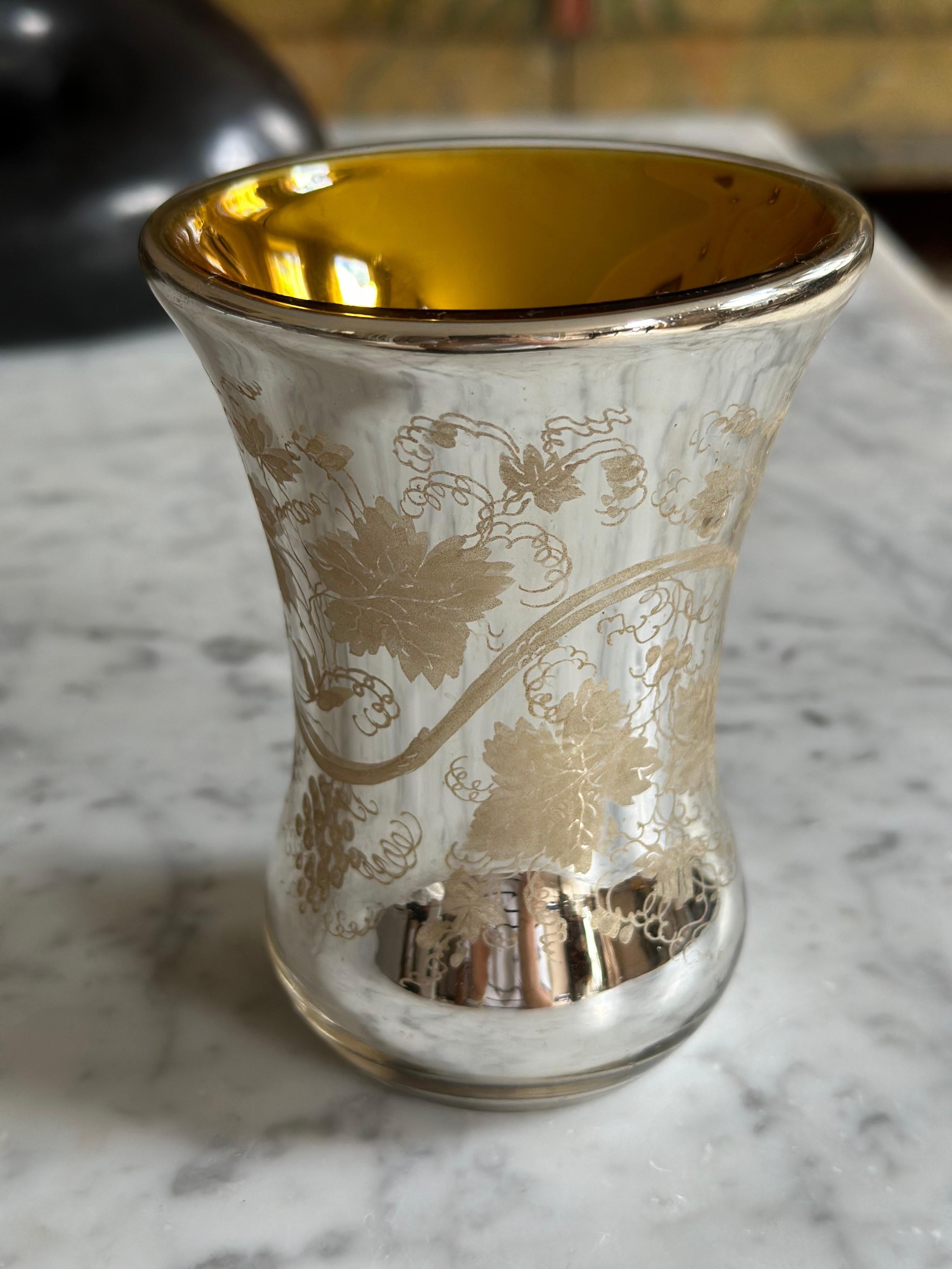 Vaso de cristal antiguo 