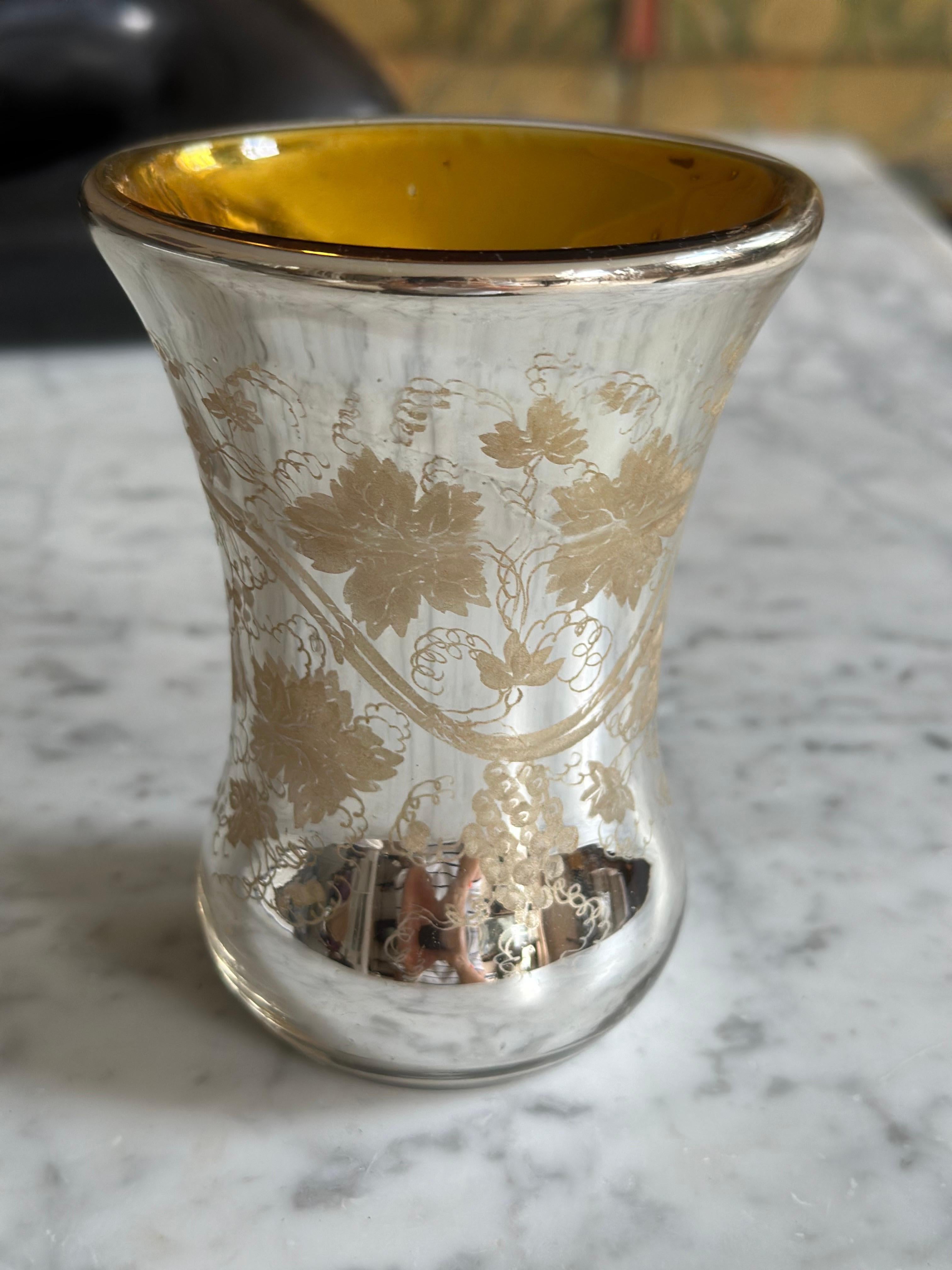 Vaso de cristal antiguo 