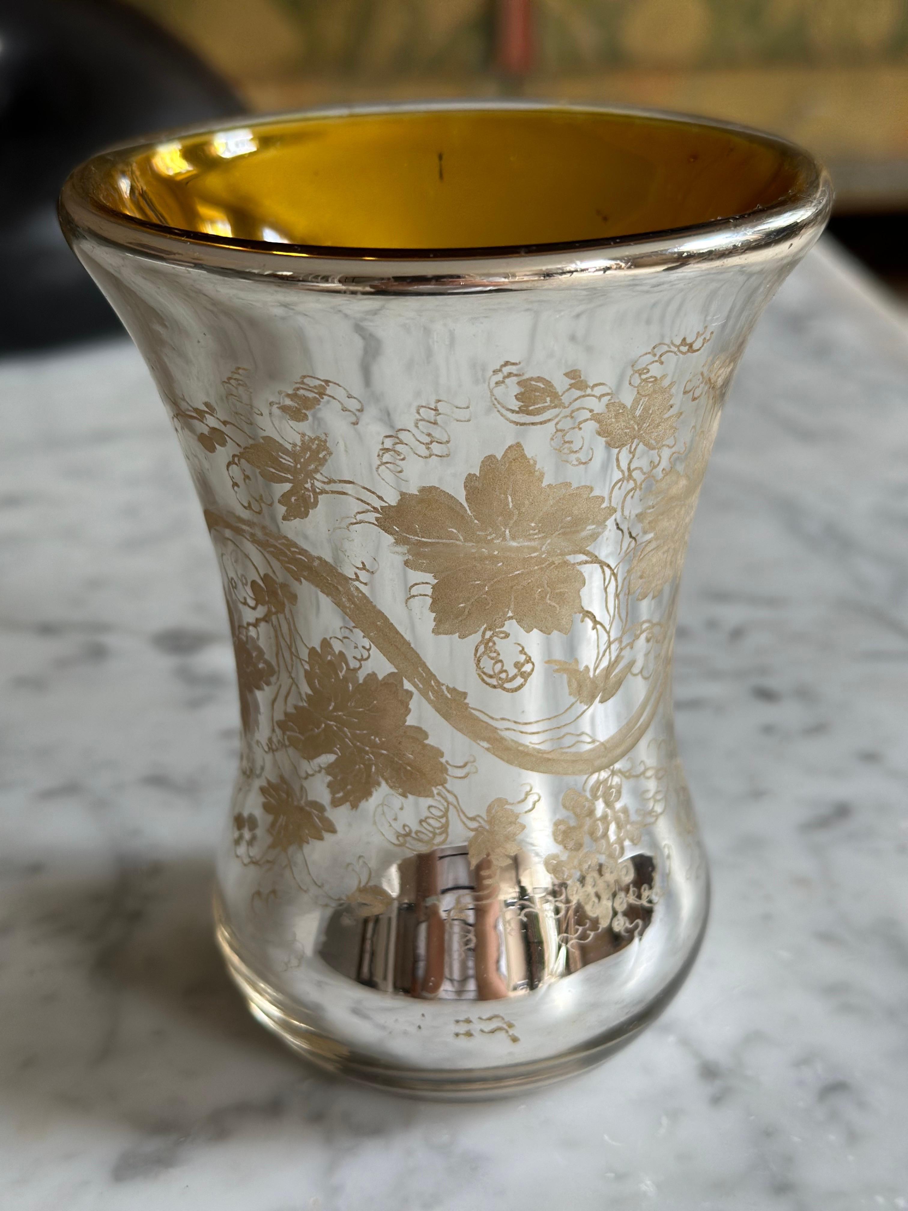 Vaso de cristal antiguo 