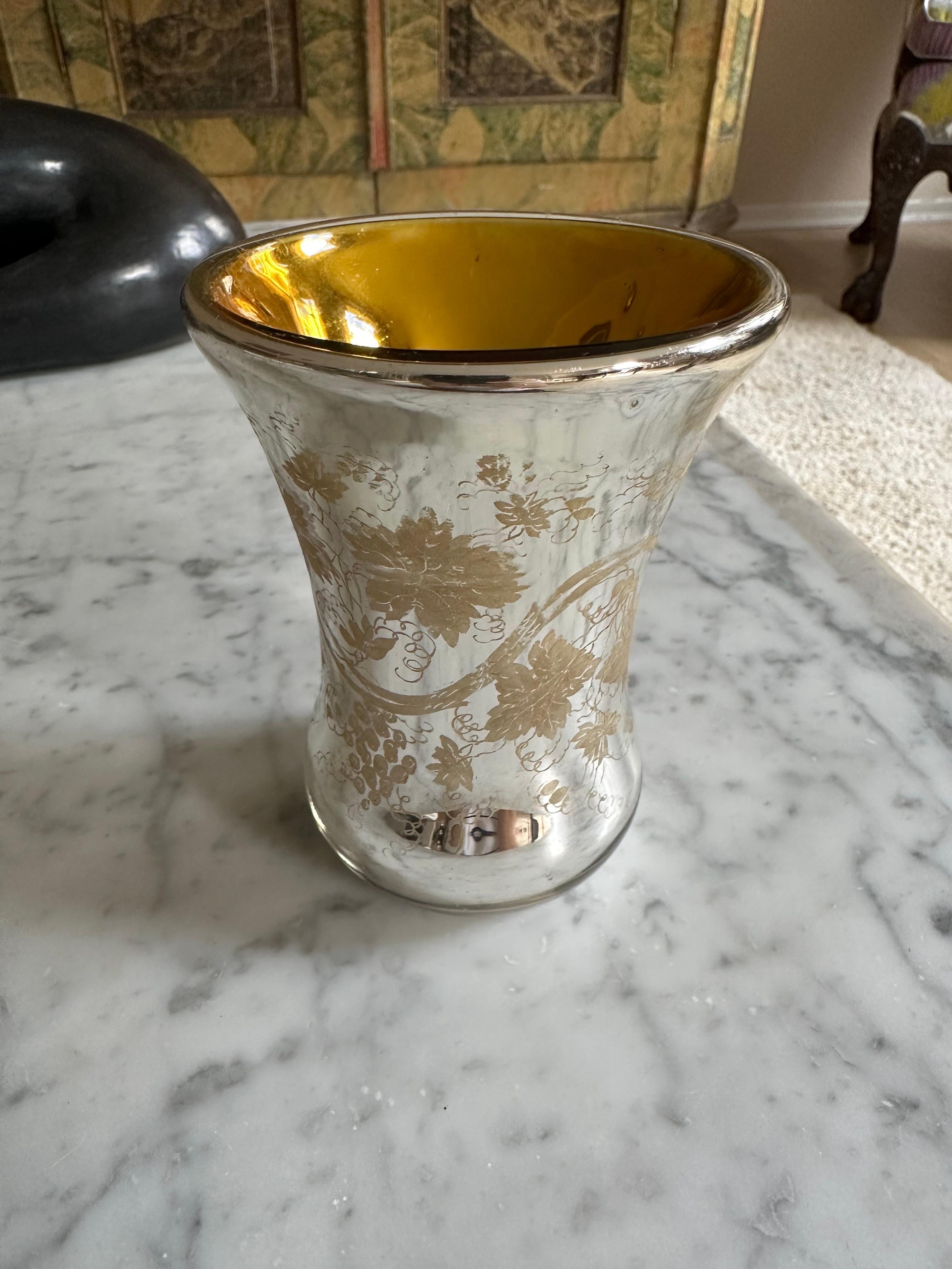 Vaso de cristal antiguo 