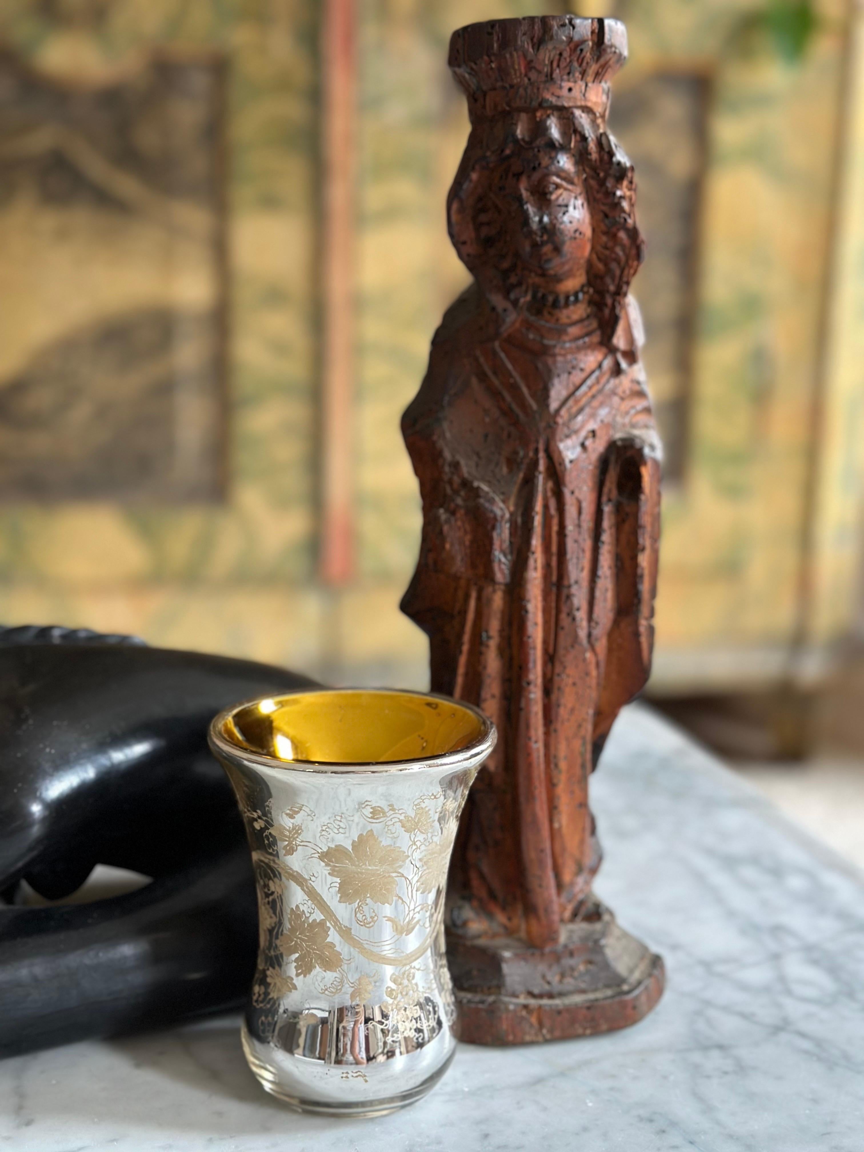 Vaso de cristal antiguo 