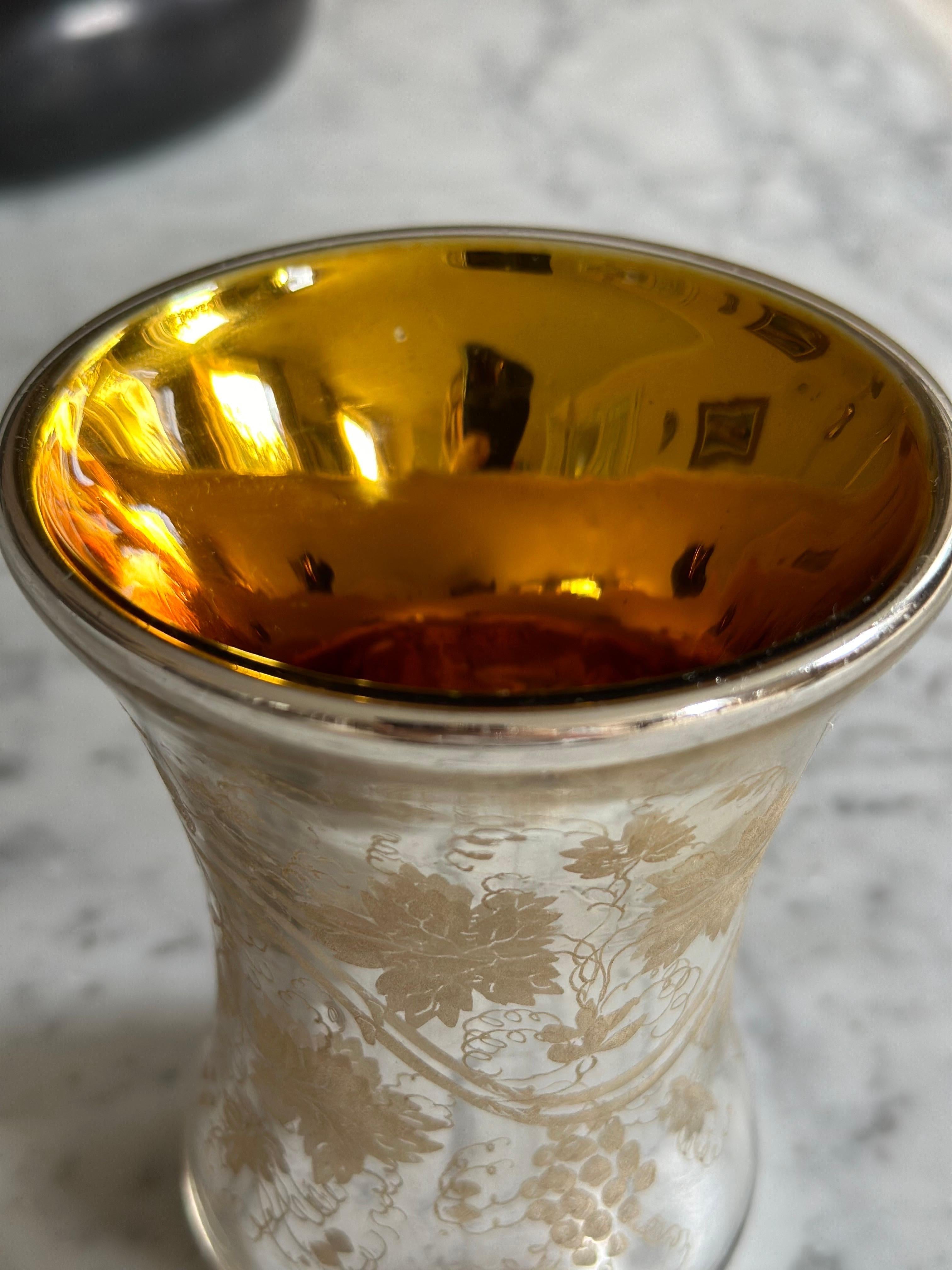 Vaso de cristal antiguo 