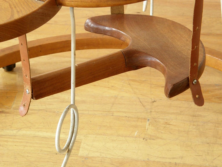 Antique Glascock's Baby Walker and Tender Bentwood Bouncy Chair for