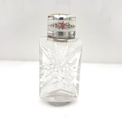 Antique Glass and Enamel Perfume Bottle