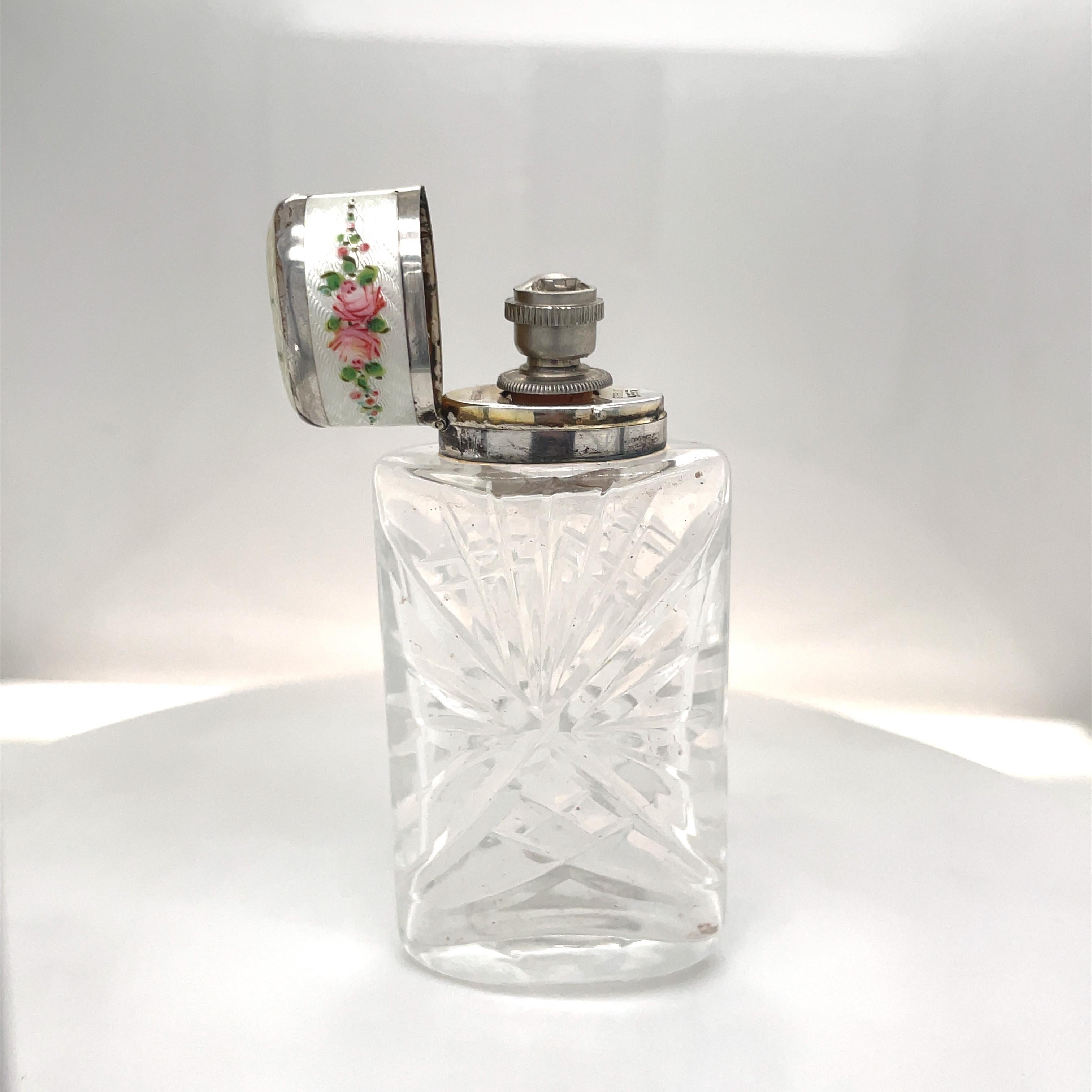 Antique Glass and Enamel Perfume Bottle For Sale at 1stDibs starburst