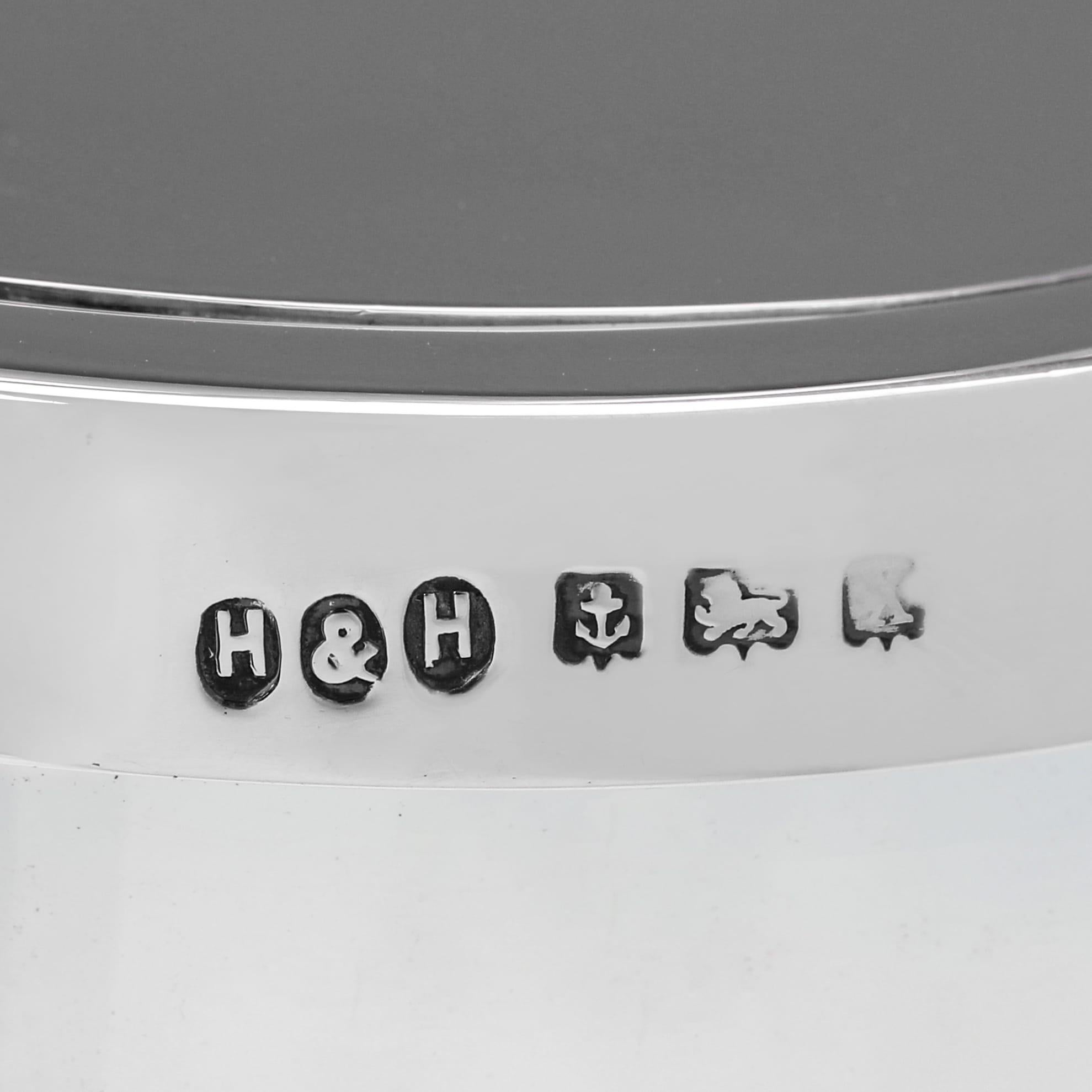 Antiguo tarro de mermelada de cristal y plata de ley de Hukin and Heath en 1922 principios del siglo XX en venta