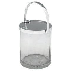 Antique glass and sterling silver jam pot by Hukin & Heath in 1922