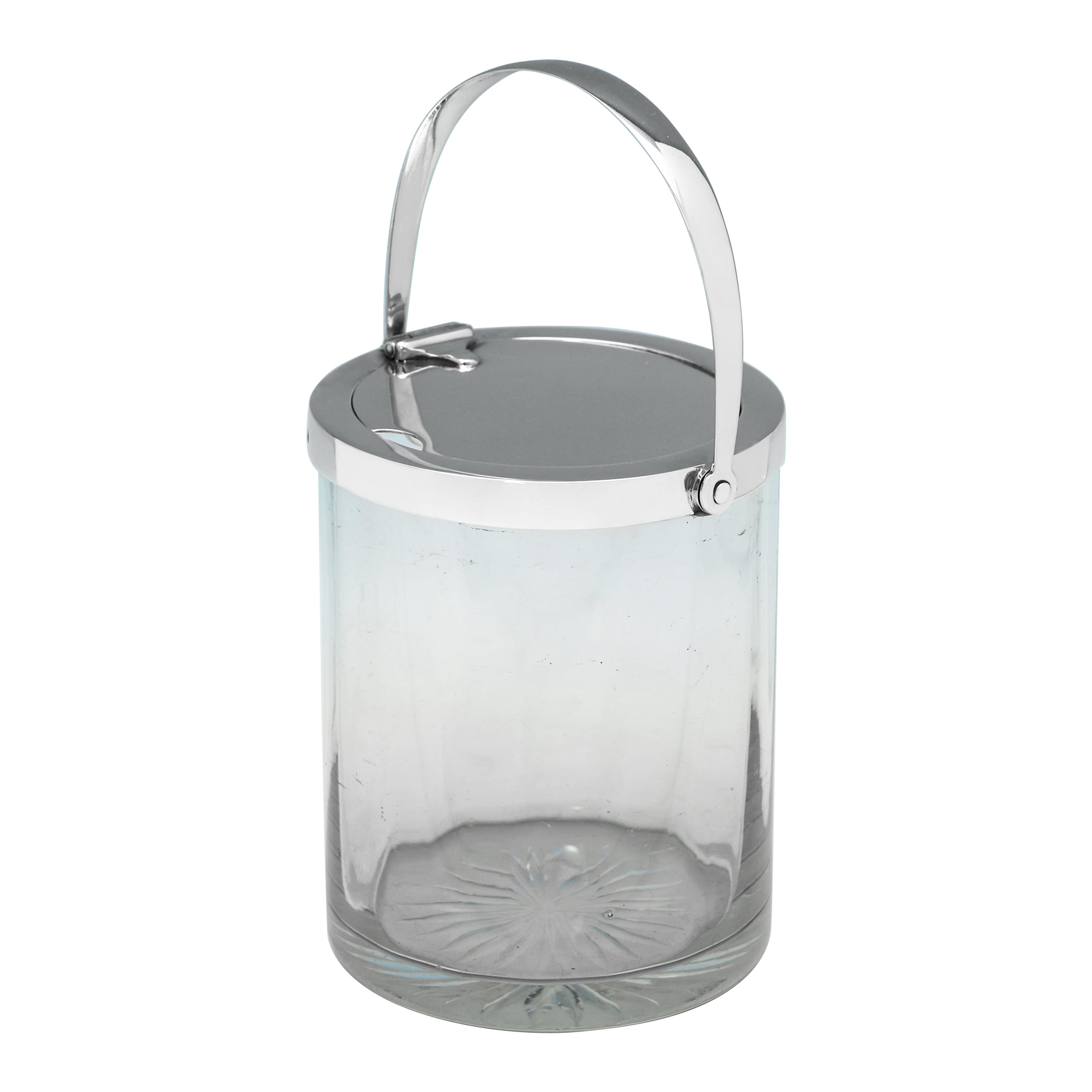 Antiguo tarro de mermelada de cristal y plata de ley de Hukin and Heath en 1922 en venta