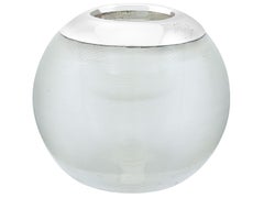 Antico punteruolo per fiammiferi in vetro e argento massiccio / peso per carta