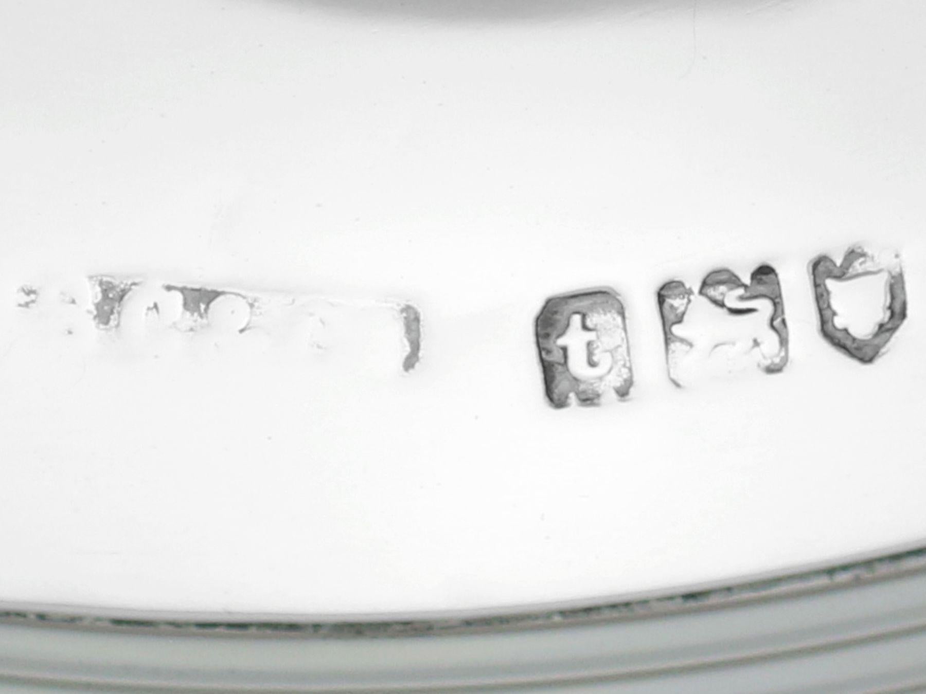 Antique Glass and Sterling Silver Match Striker / Paper Weight 2