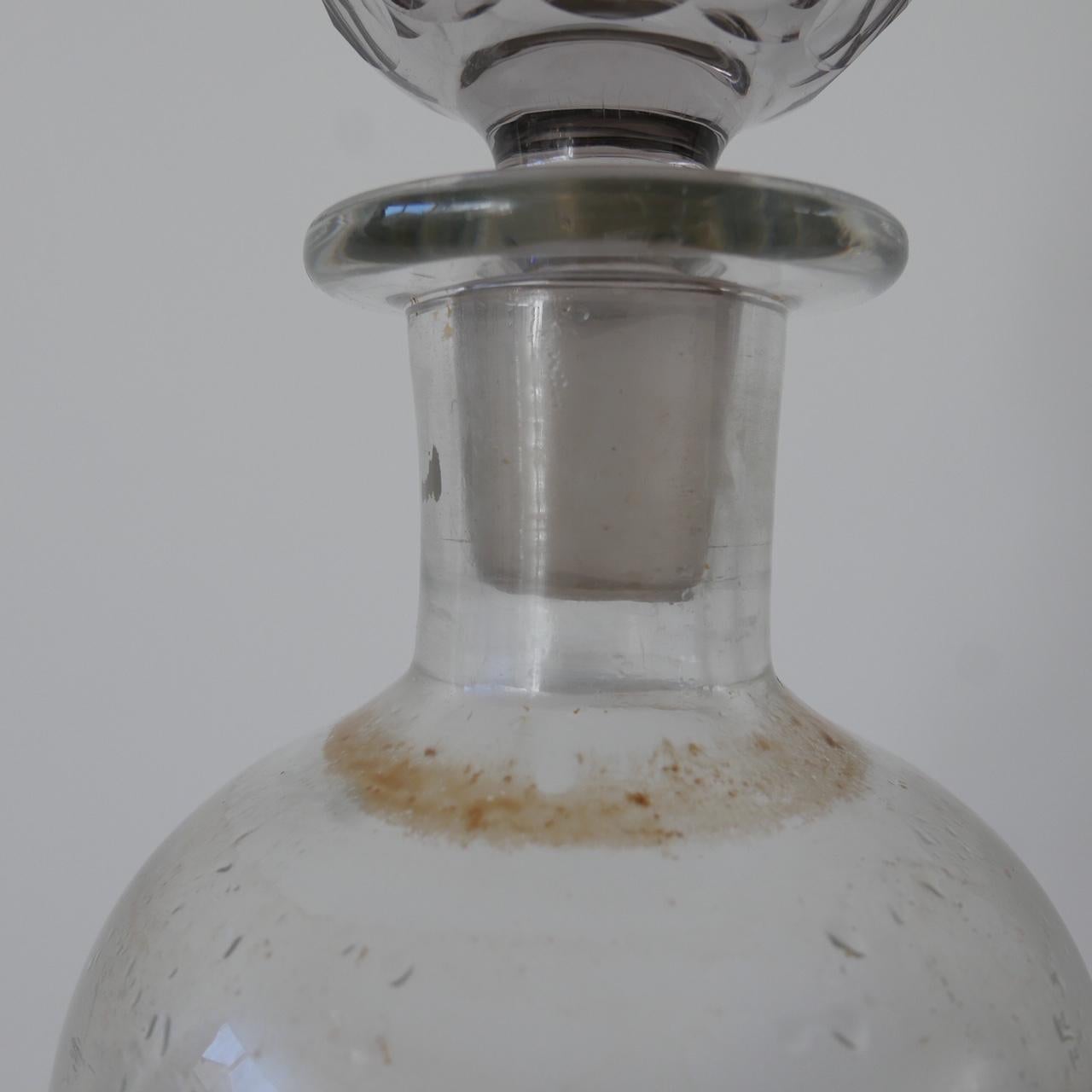 French Antique Glass Apothecary Carboy Advertising Jar