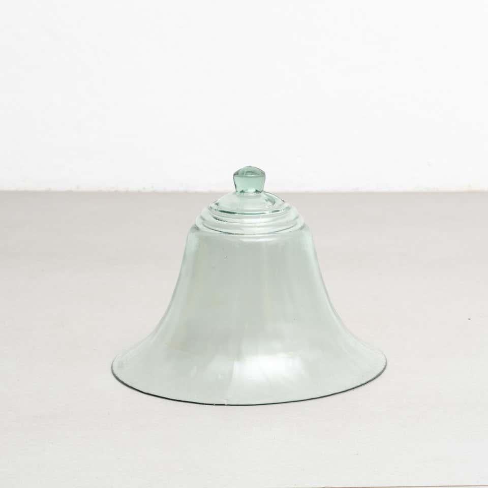 Arts and Crafts Antique Glass Bell Farming Tool, circa 1940 For Sale