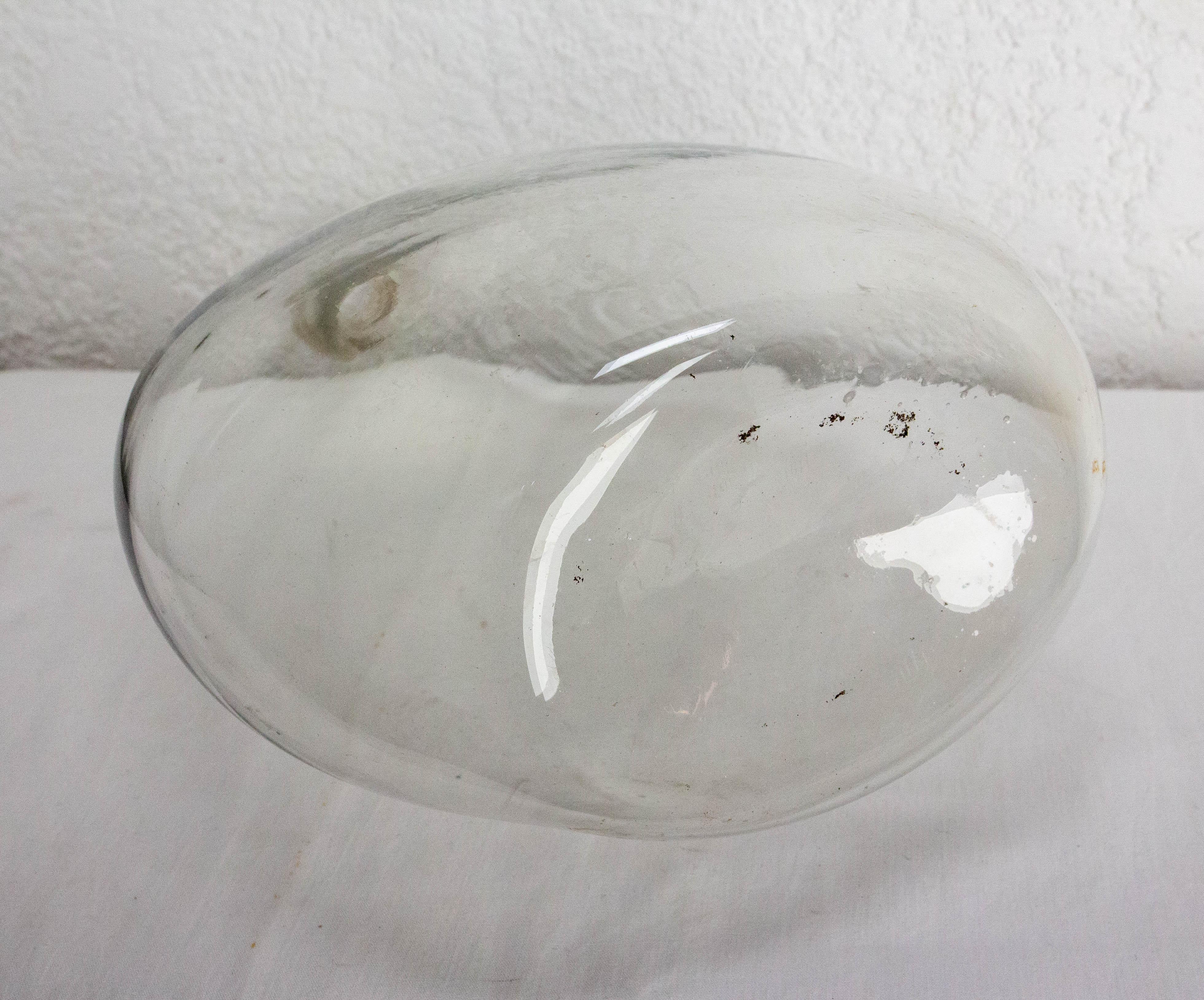 Antique Glass Bottle Demijohns Lady Jeanne or Carboys Oval Shape circa 1900 For Sale 2