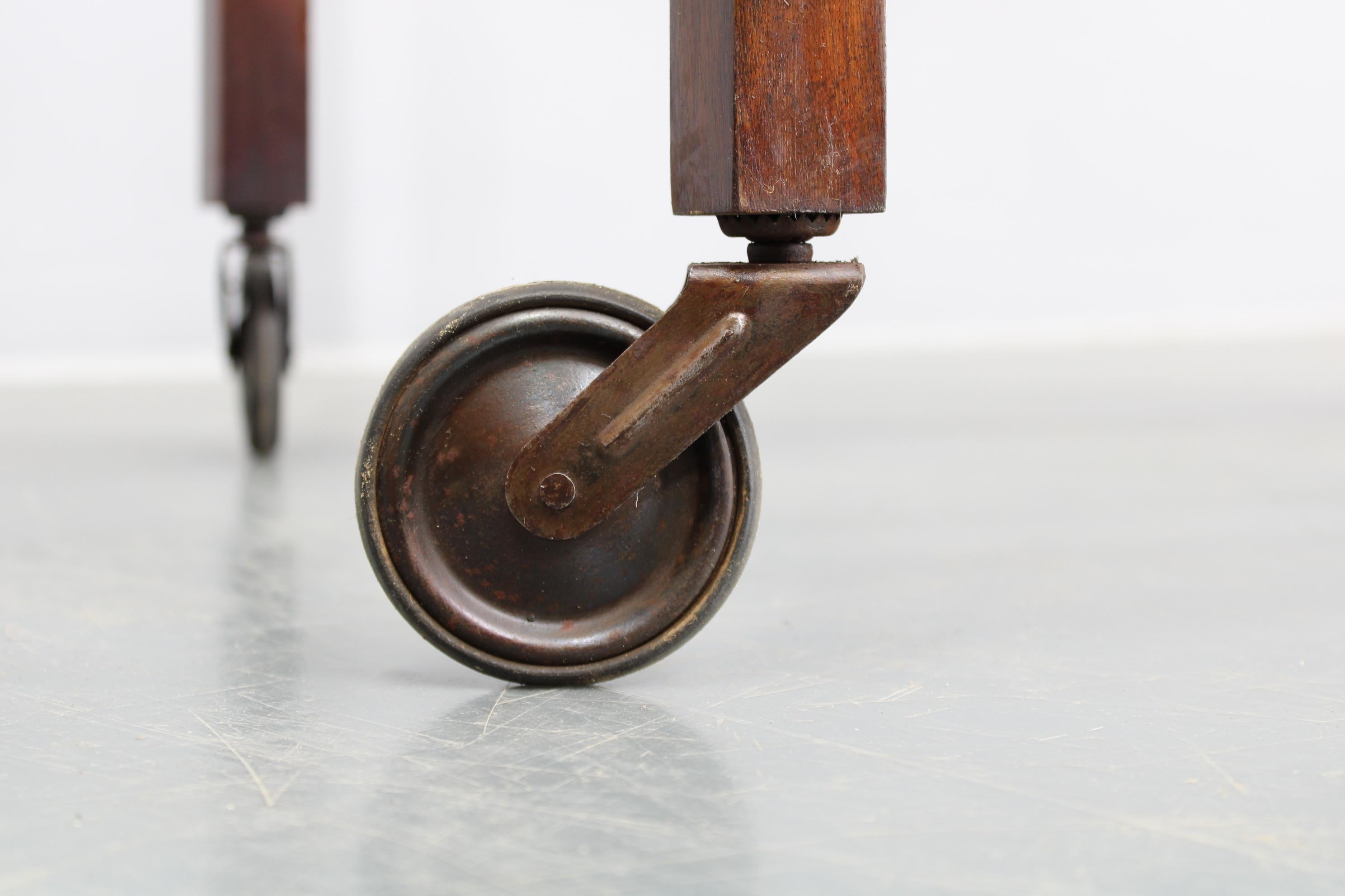 Antique Glass Cabinet on Wheels 6