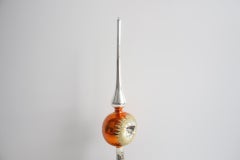 Antique glass Christmas ornament, Czechoslovakia, 1950s.