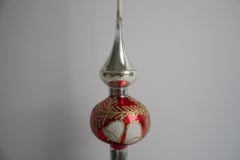 Antique glass Christmas ornament, Czechoslovakia, 1950s.