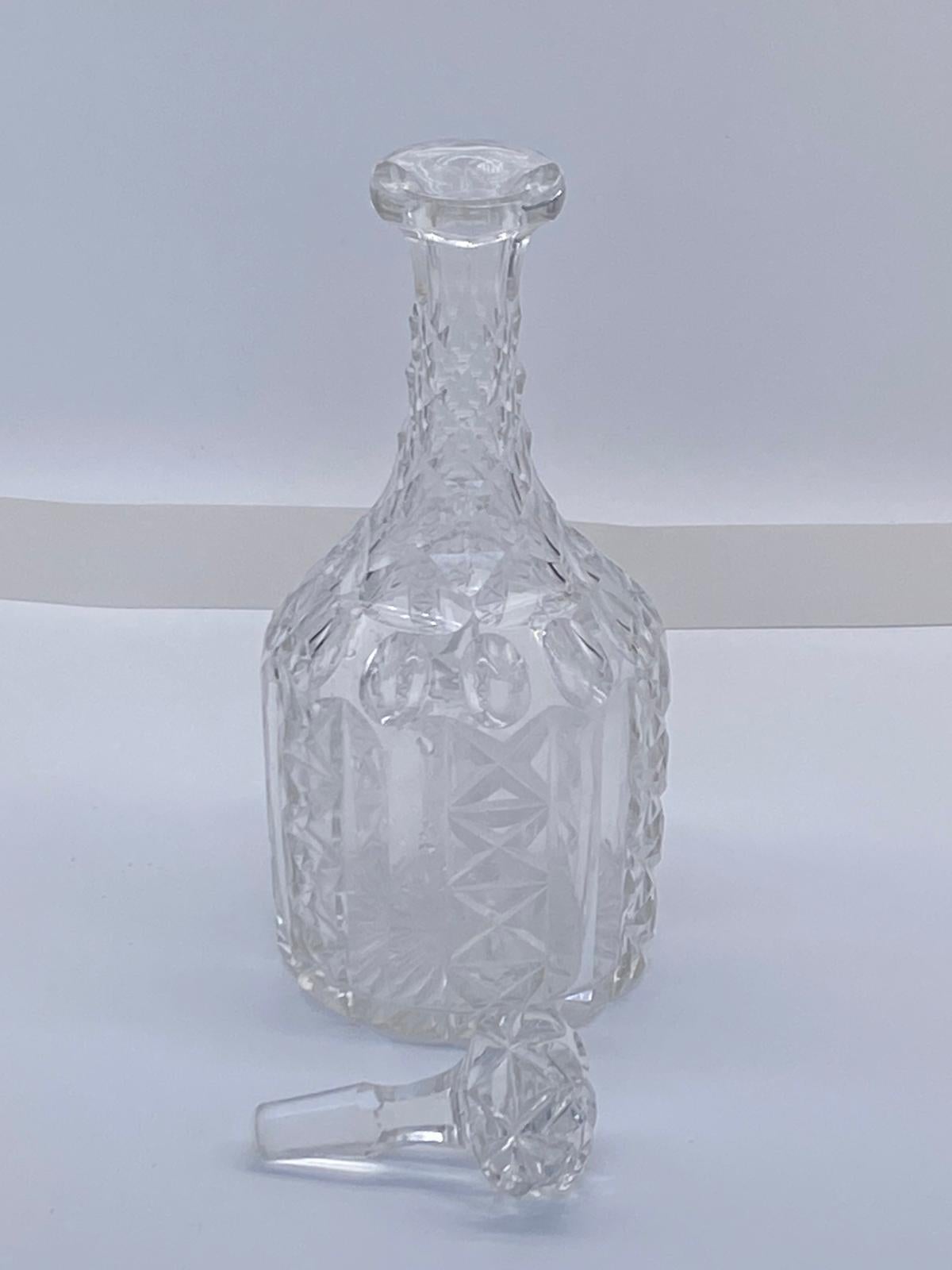 Decanter di vetro antico in vendita 2