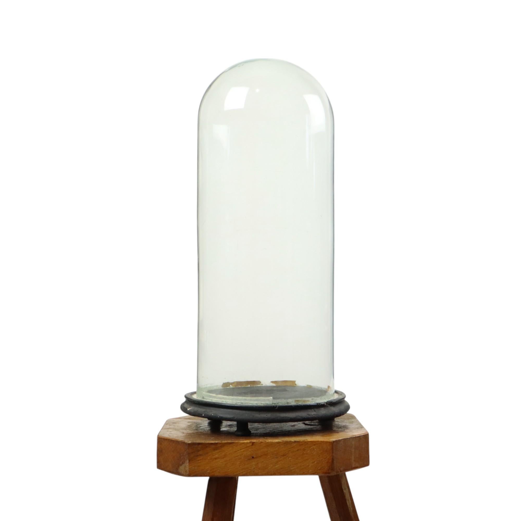 Antike Glaskuppel Globus mundgeblasenes Glas Anfang 20. Jahrhundert 46cm im Zustand „Gut“ im Angebot in Poperinge, BE