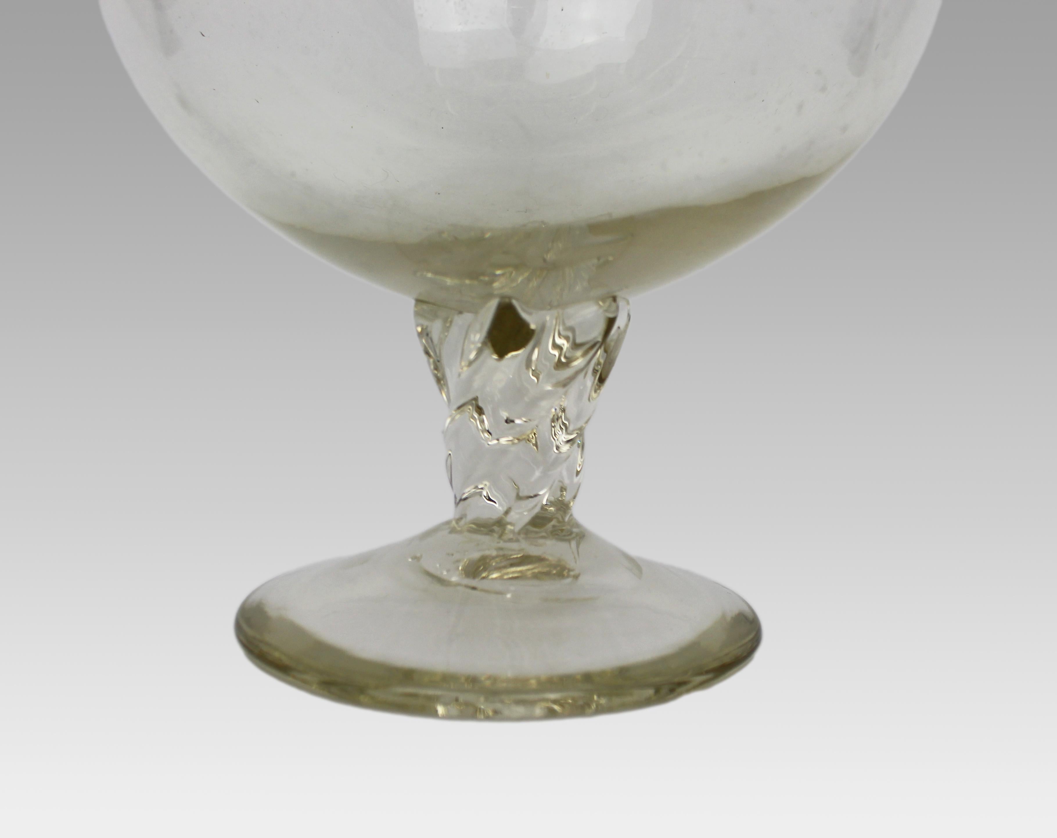 Antique Glass Footed Ewer, Late 19th Century For Sale 2
