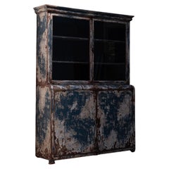 Antique Glass Front Huge Cabinet from Spain, Early 19th Century