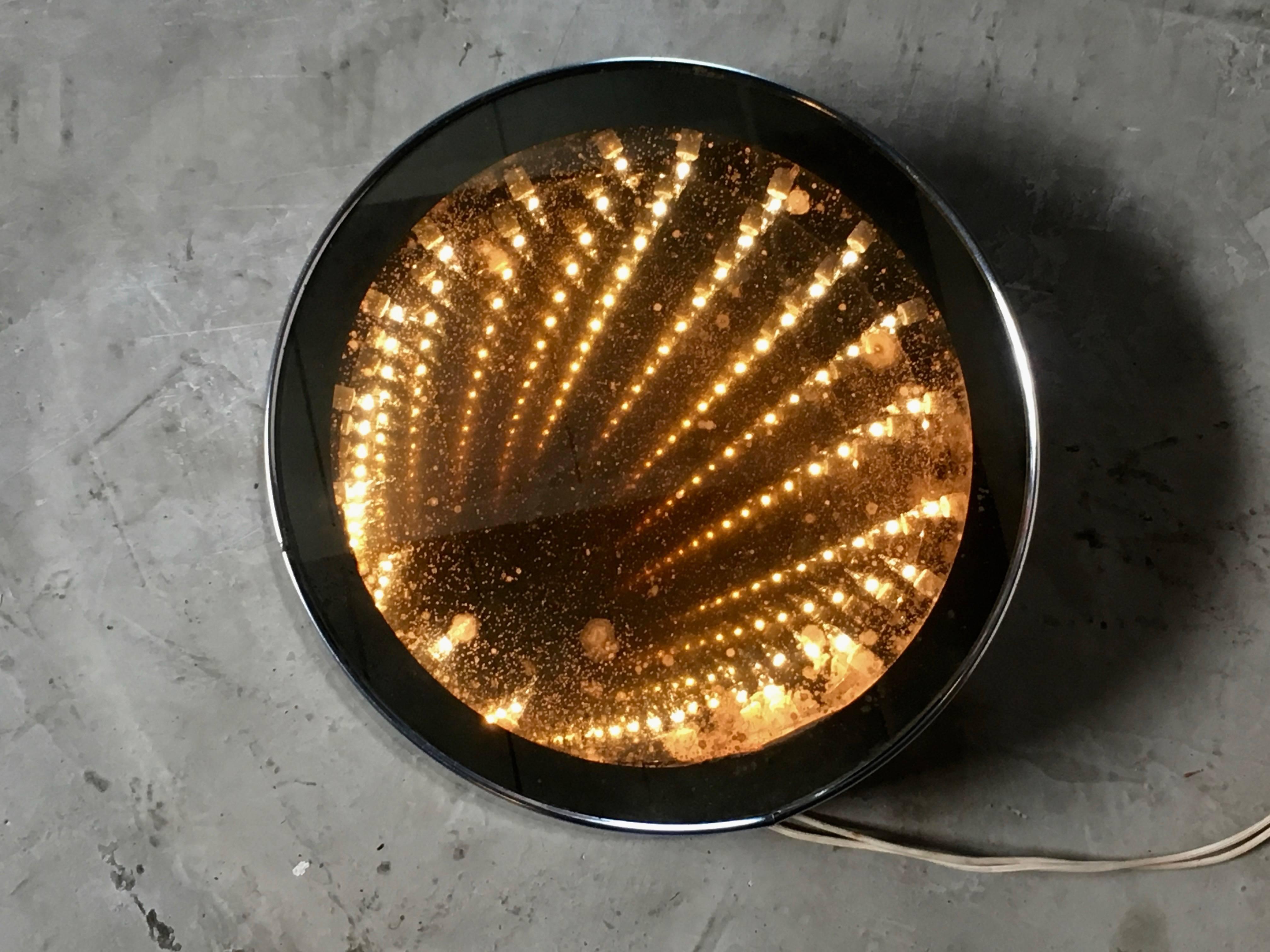 Late 20th Century Antique Glass Infinity Mirror